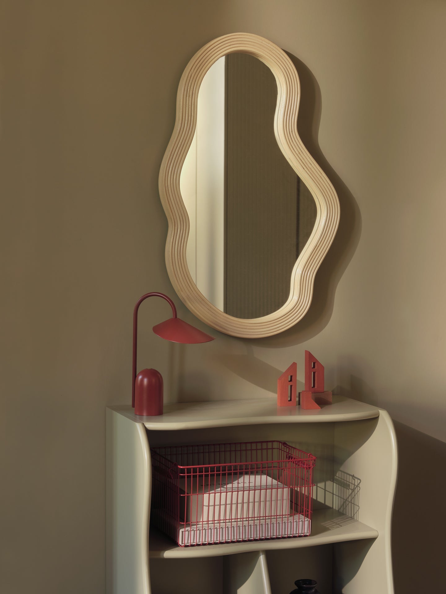 Tragbare Lampe Arum rot
