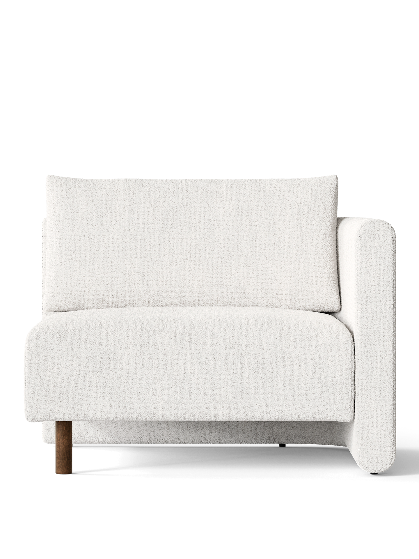 DASE modular sofa - Bouclé Right -handed element broken white