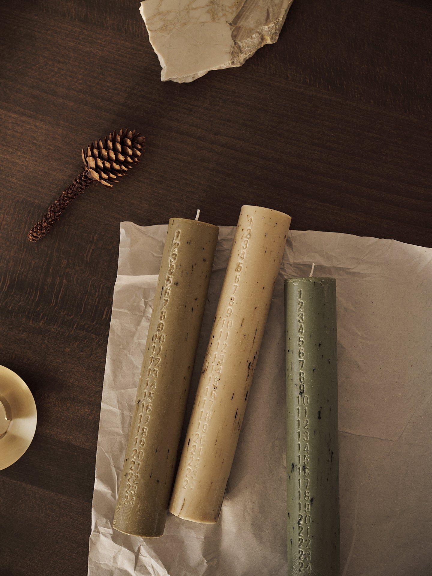 Advent candle MURA green