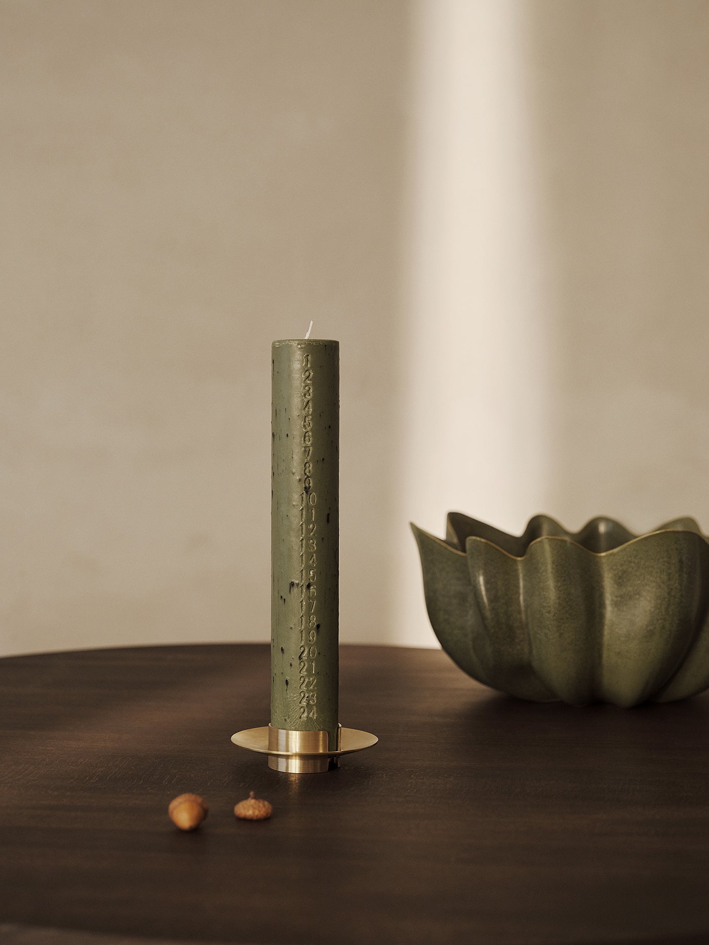 Advent candle MURA green