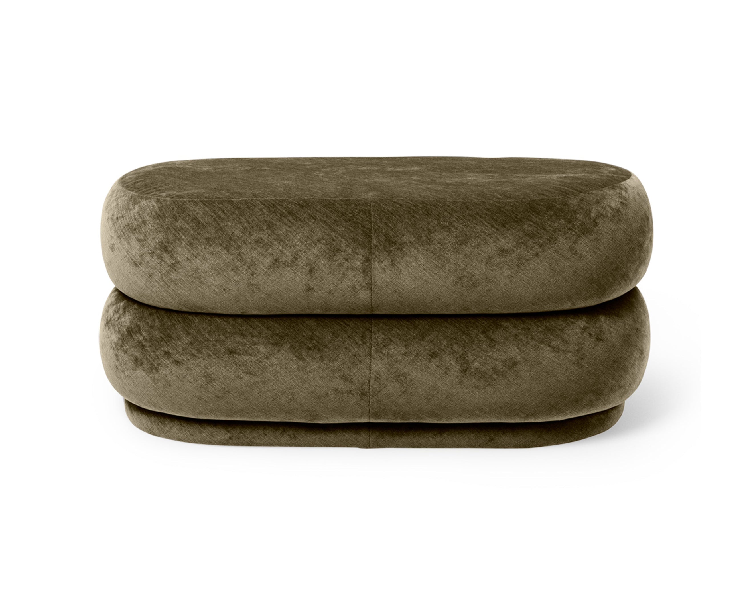 Forest Green OVAL Pouf