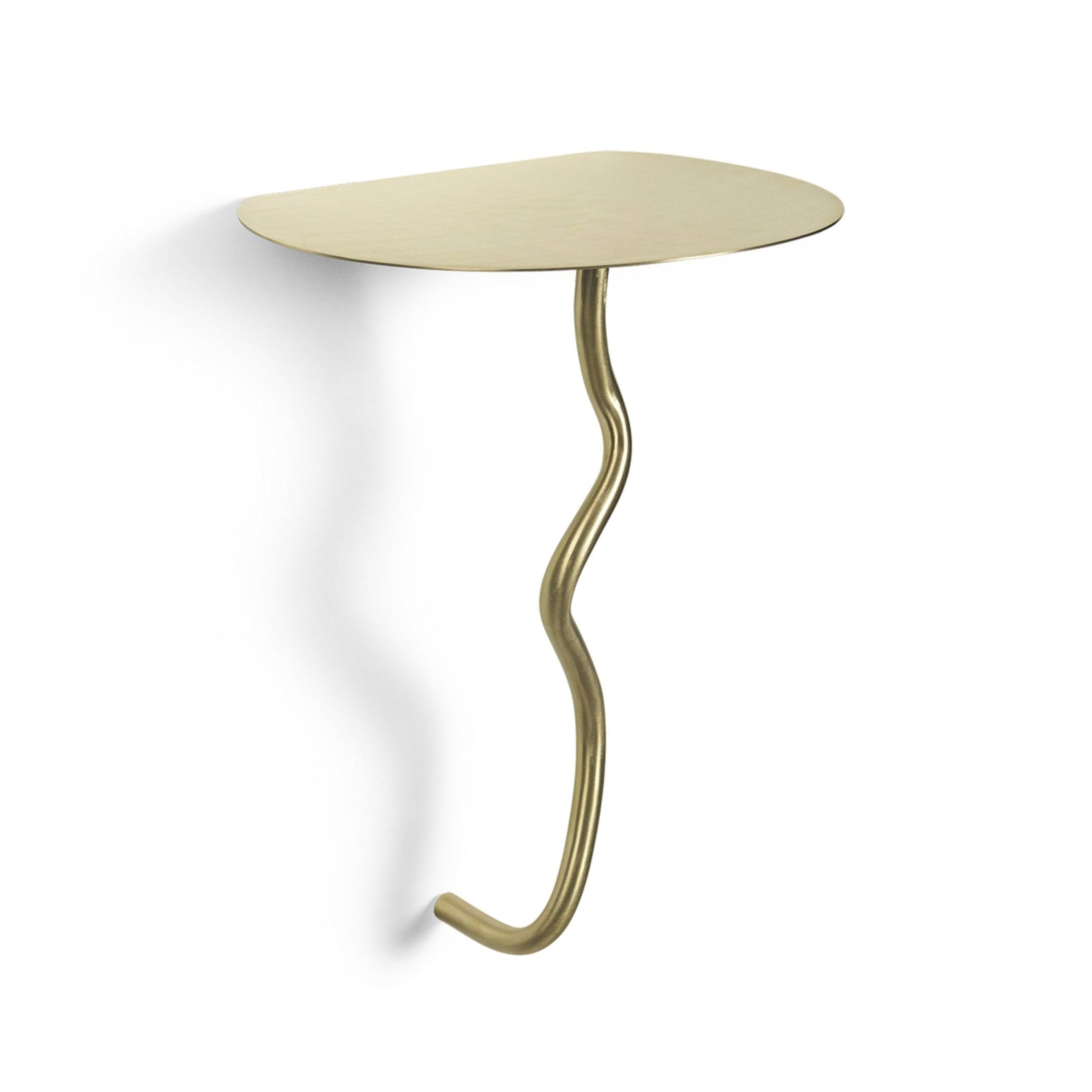 CURVATURE Wandtisch Messing