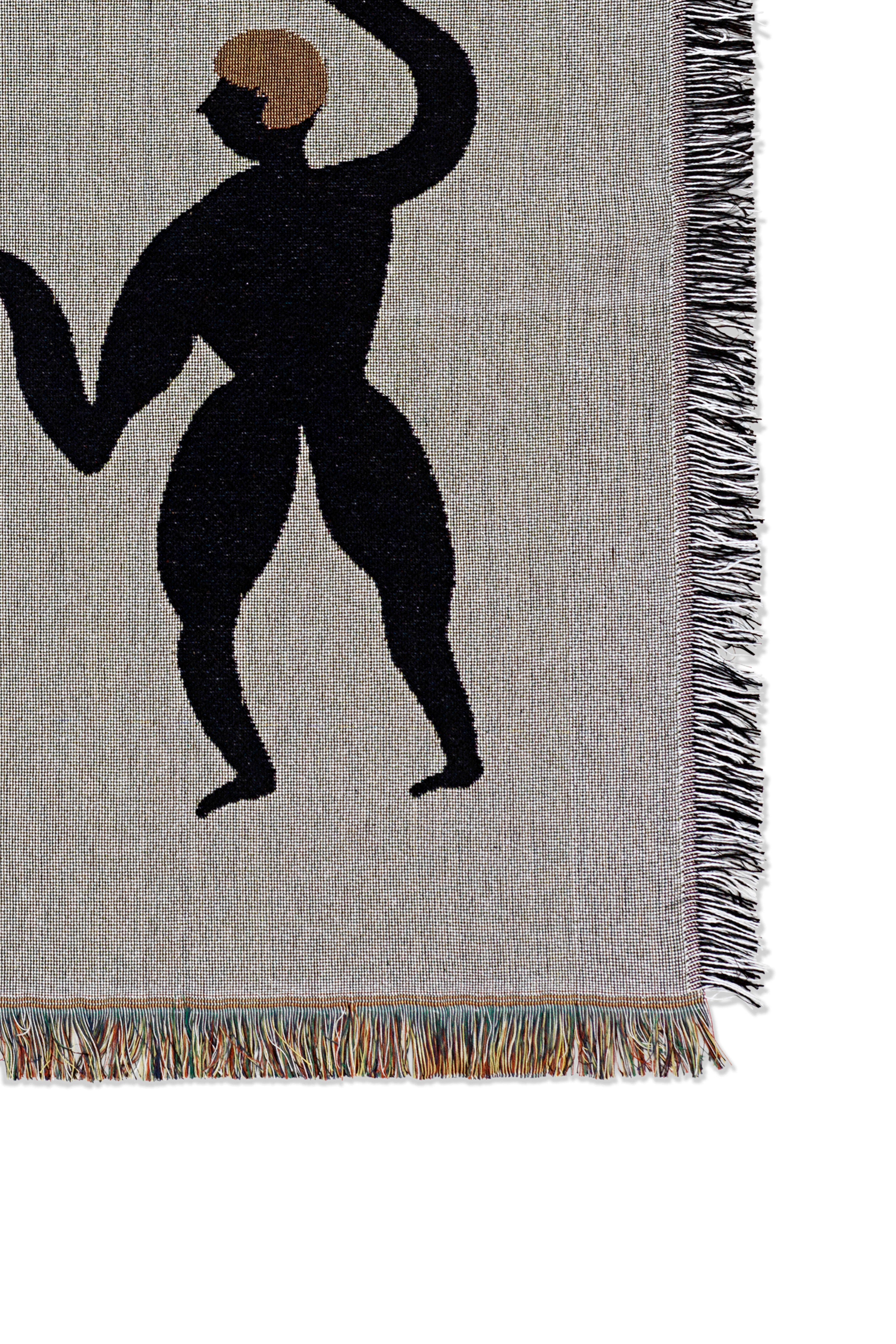 Narzuta FREE TAPESTRY hellgrau mit braunem