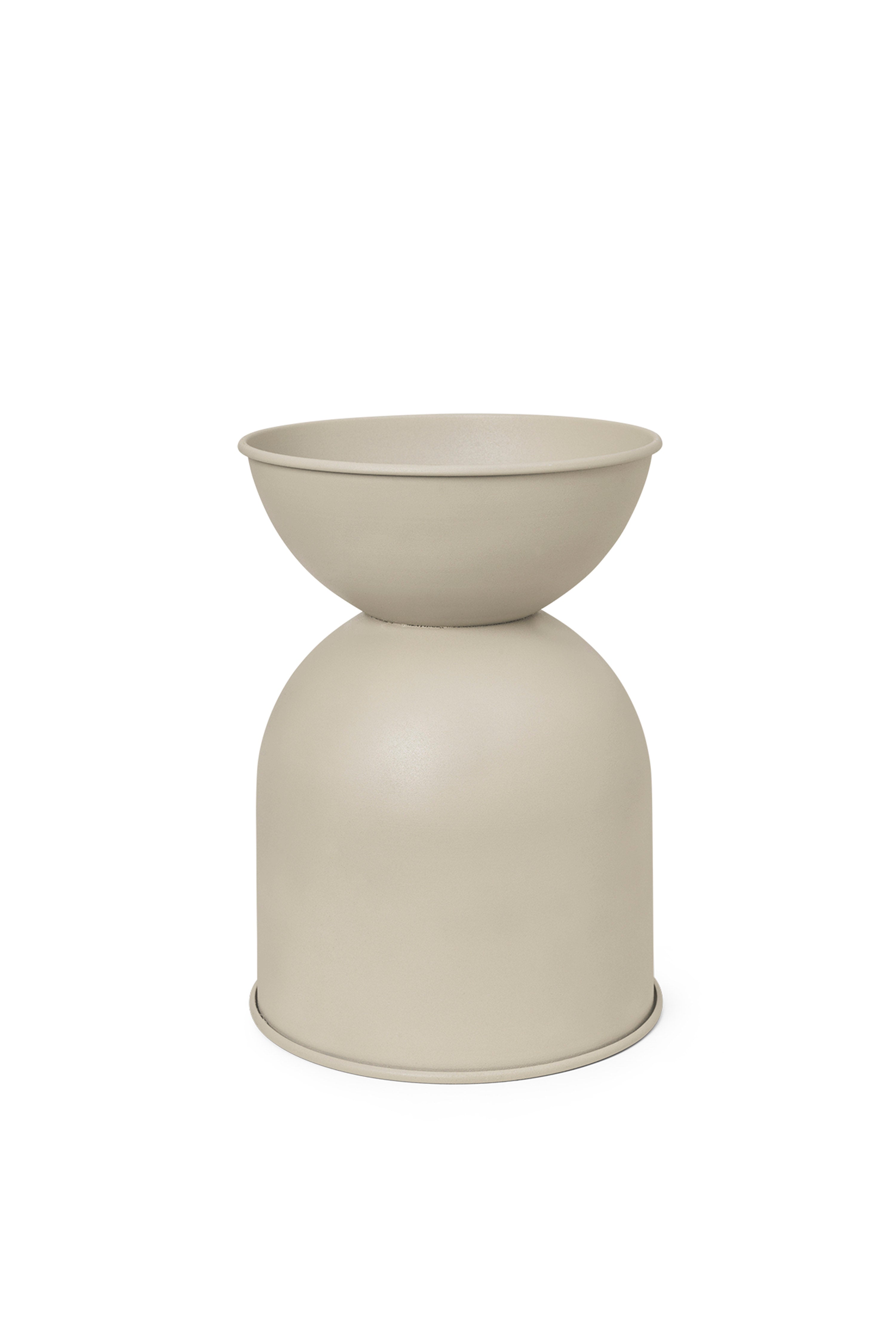 Hourglass pot beige