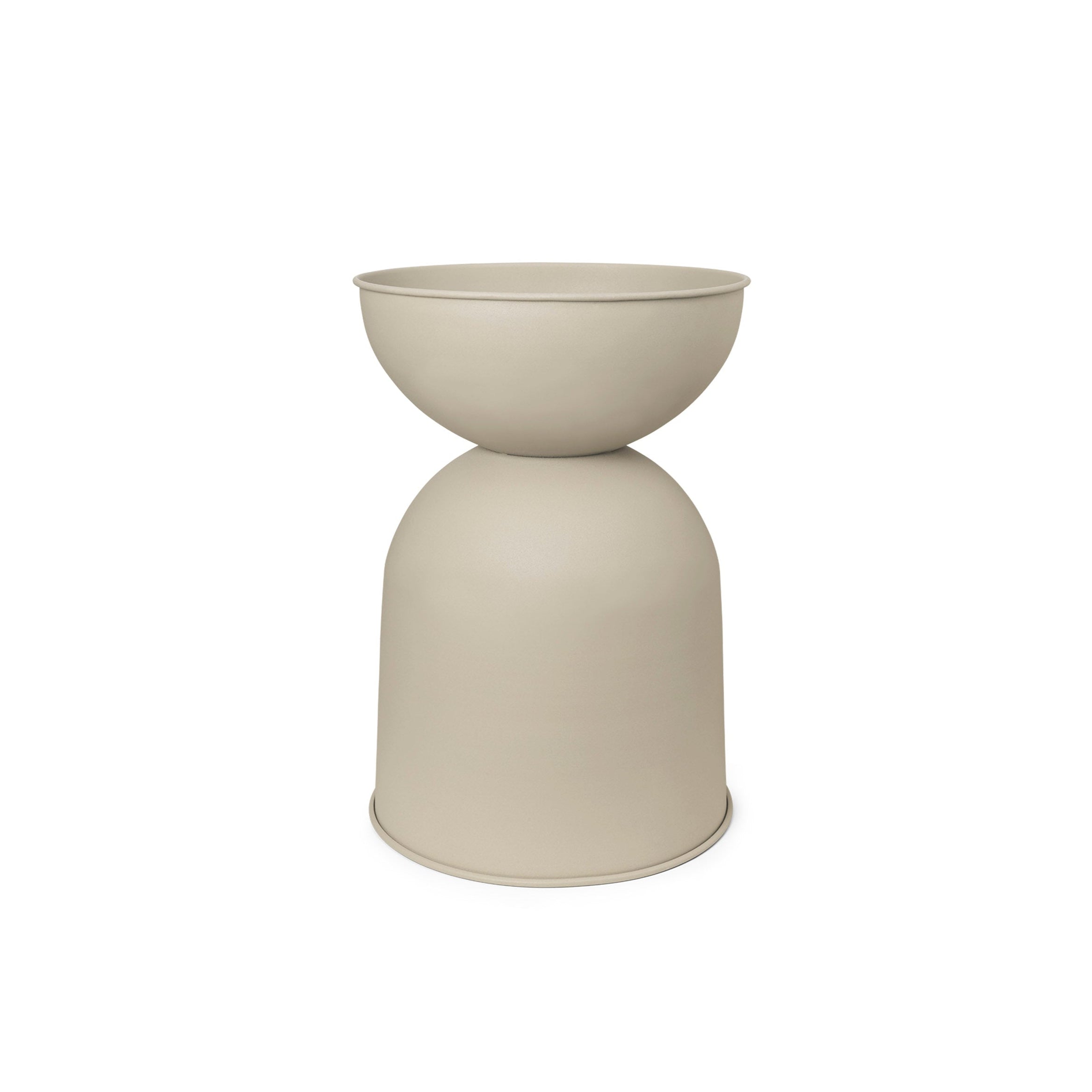 Hourglass pot beige