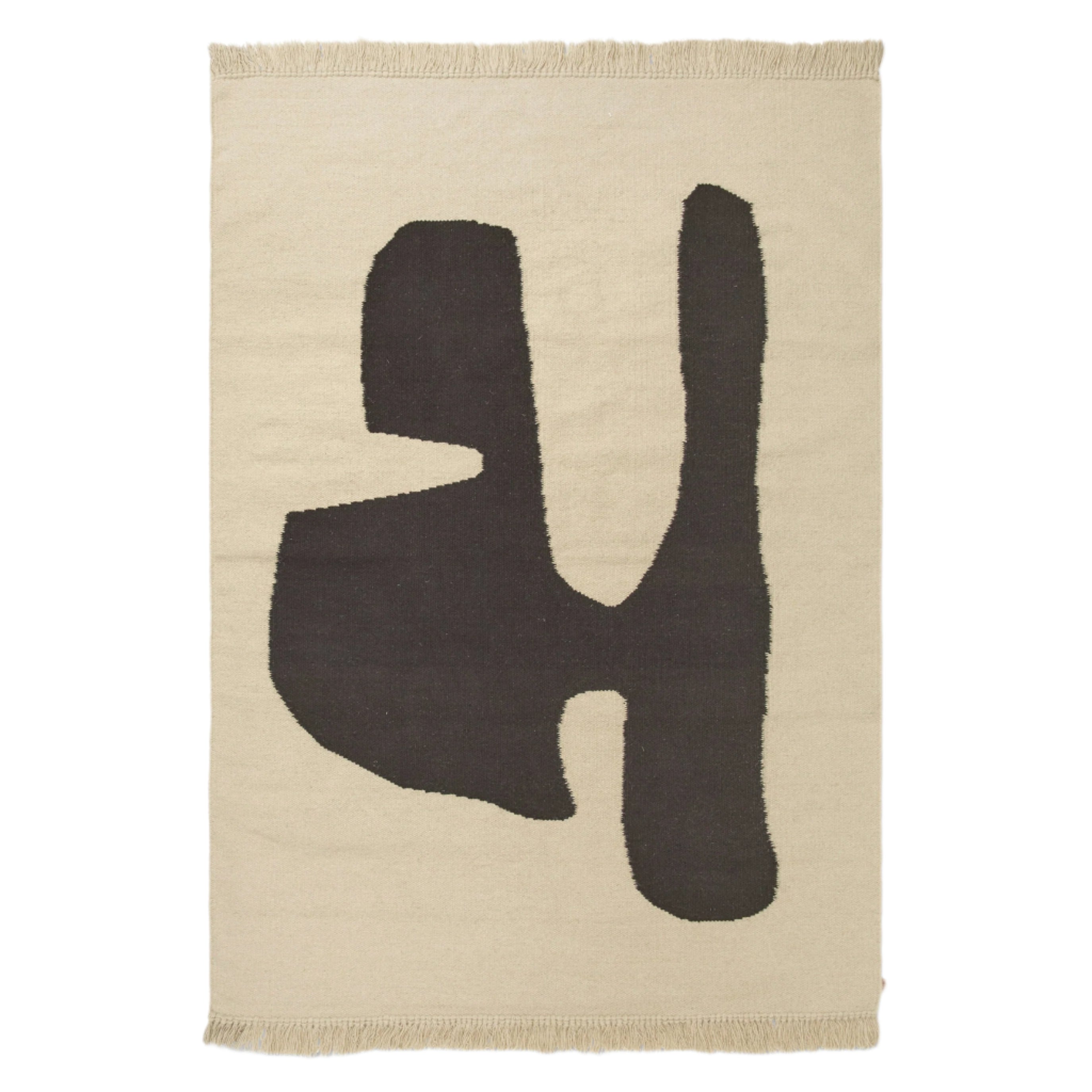 KELIM LAY Teppich braun mit beige