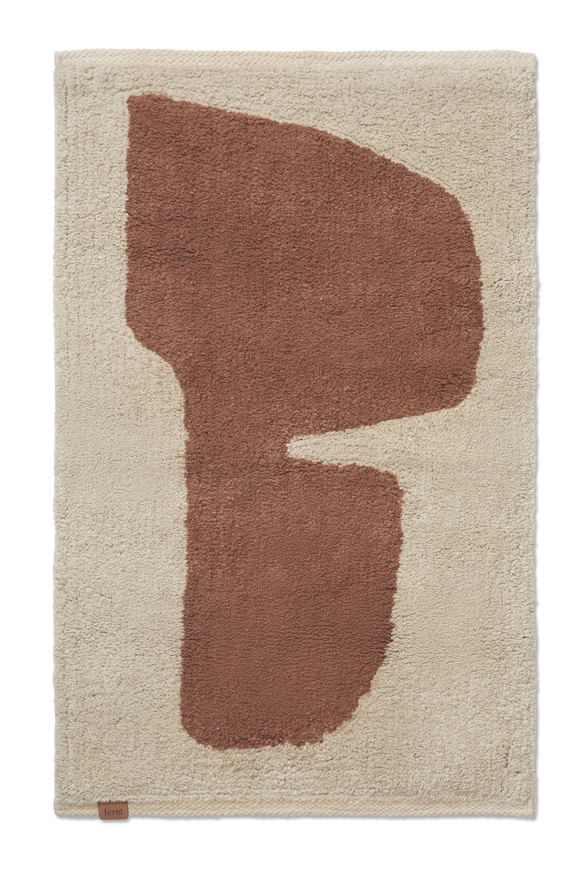 Waschbarer Teppich in Rost und Beige