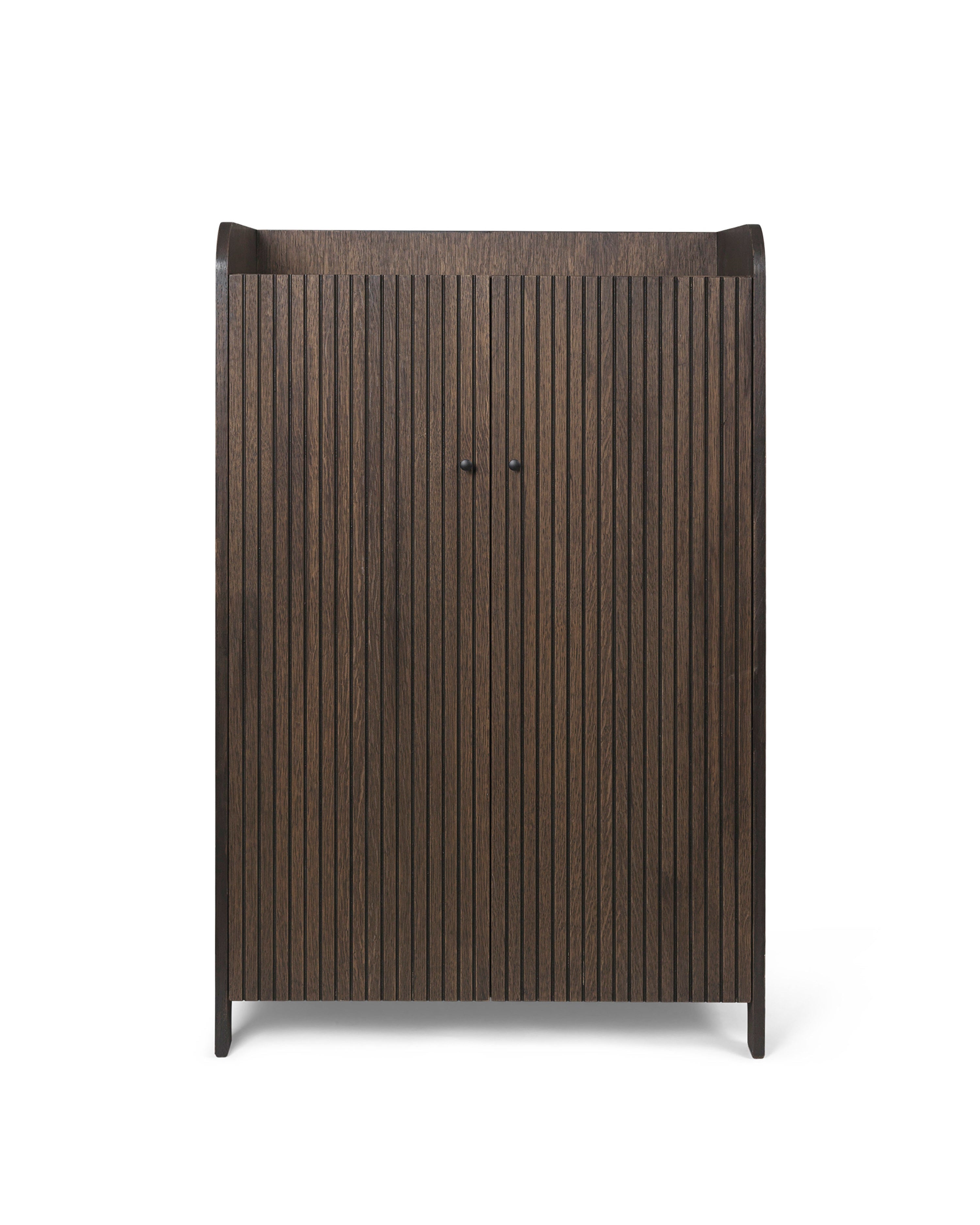 SILL CUPBOARD LOW 2-türiger Kleiderschrank, dunkelbraunes Eichenfurnier