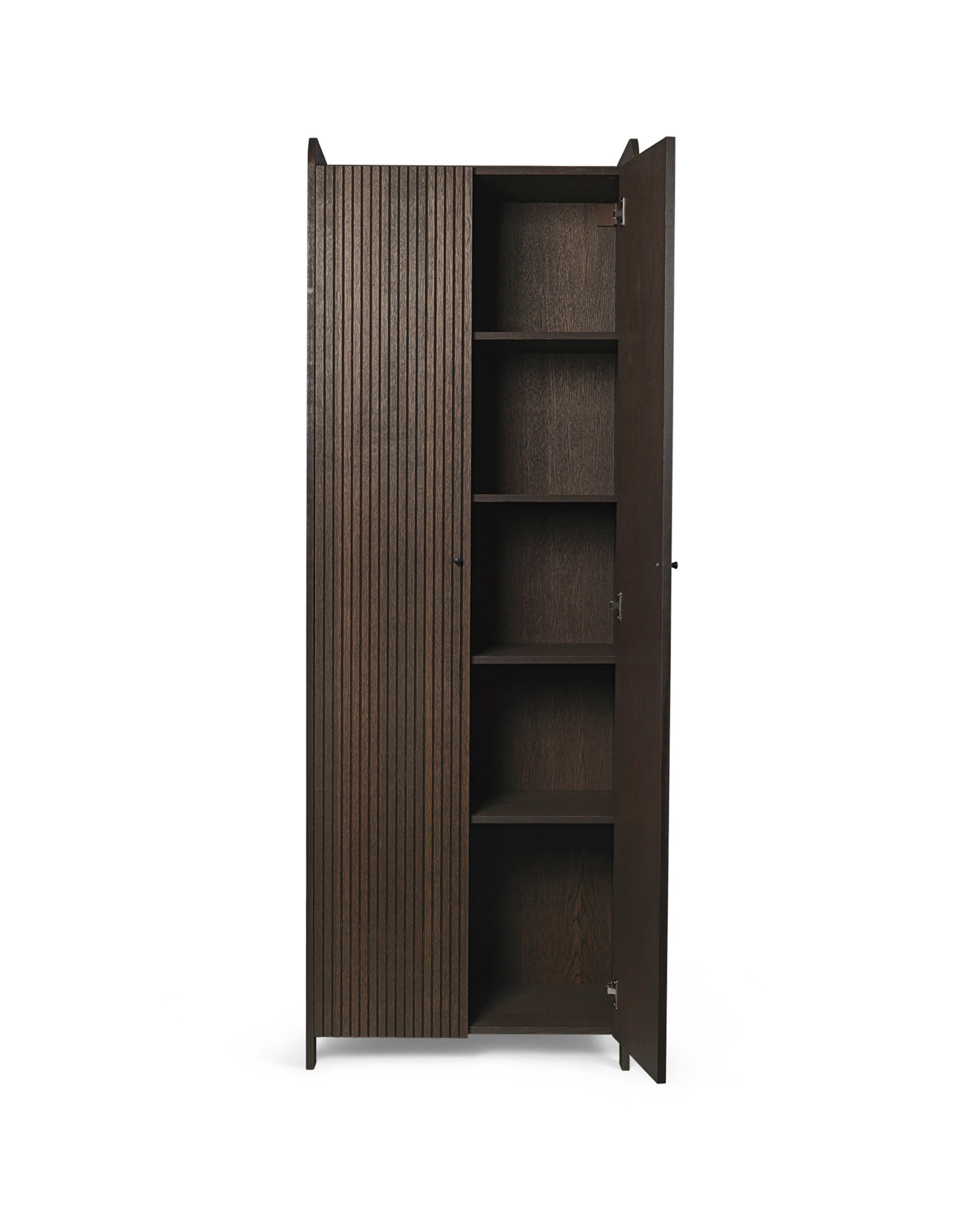 2-Door SILL CUPBOARD TALL Dark Brown Oak Veneer