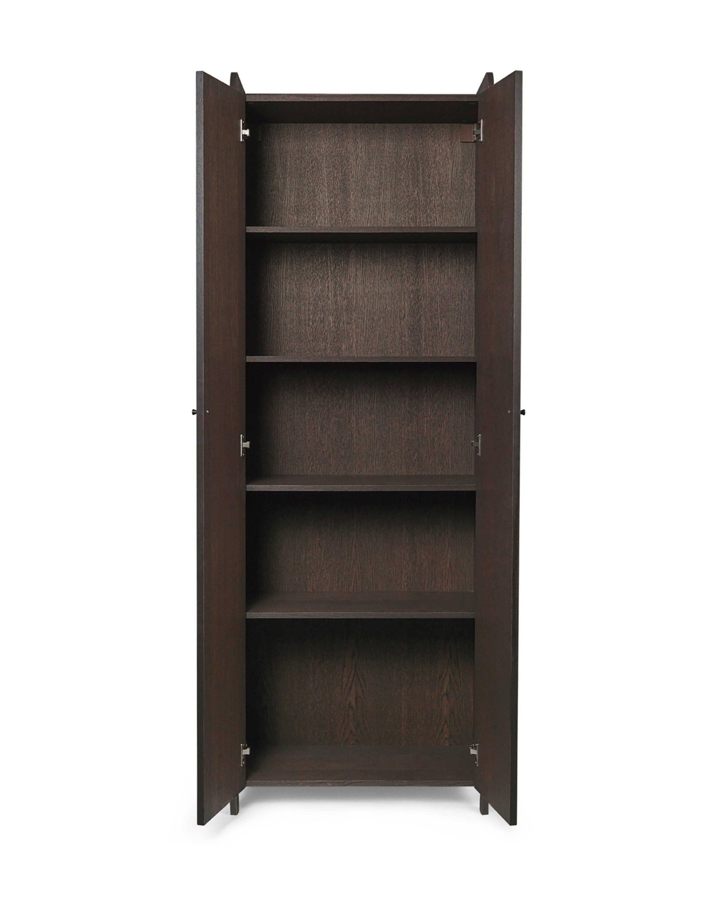 2-Door SILL CUPBOARD TALL Dark Brown Oak Veneer