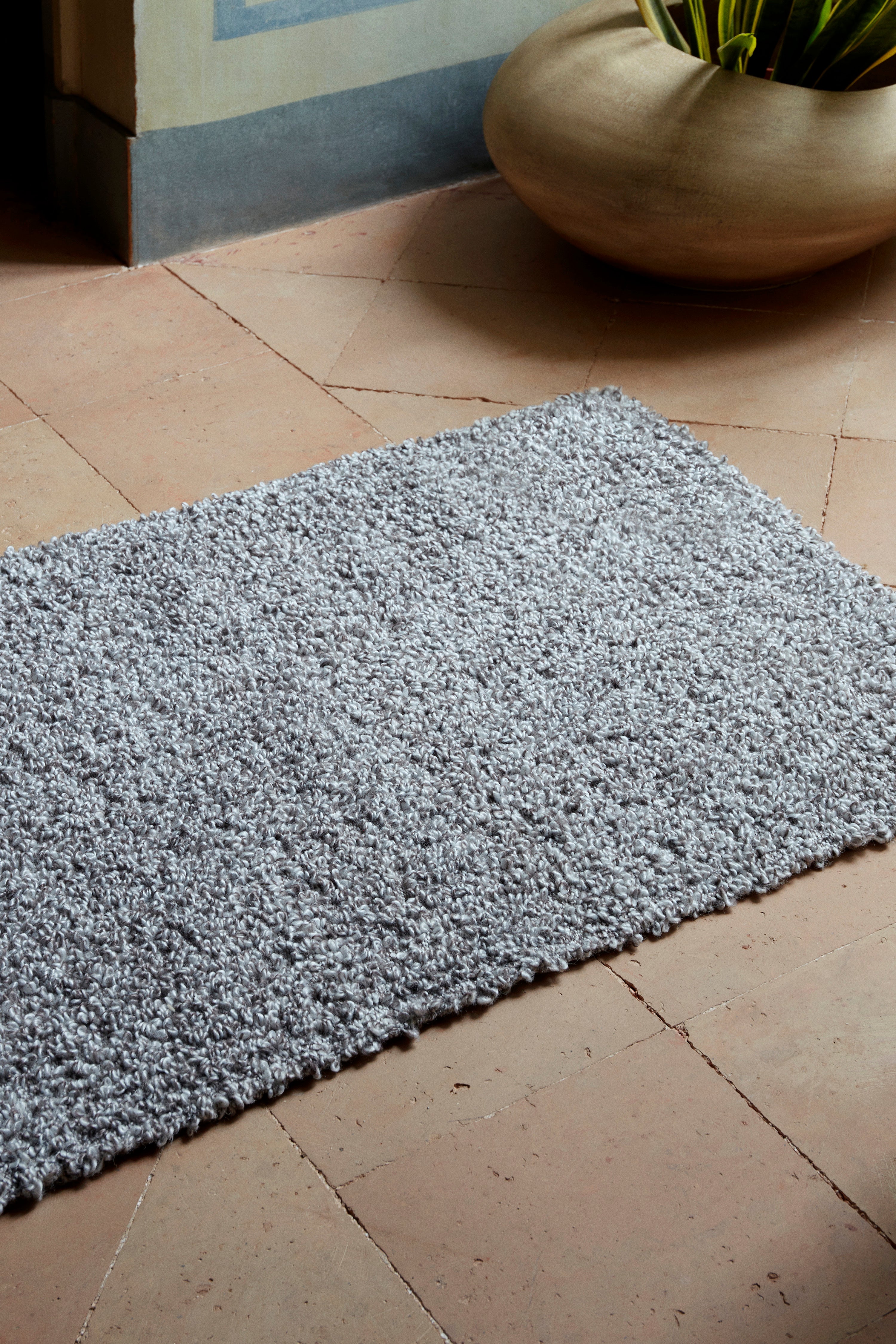 SLUB BOUCLÉ dark gray runner