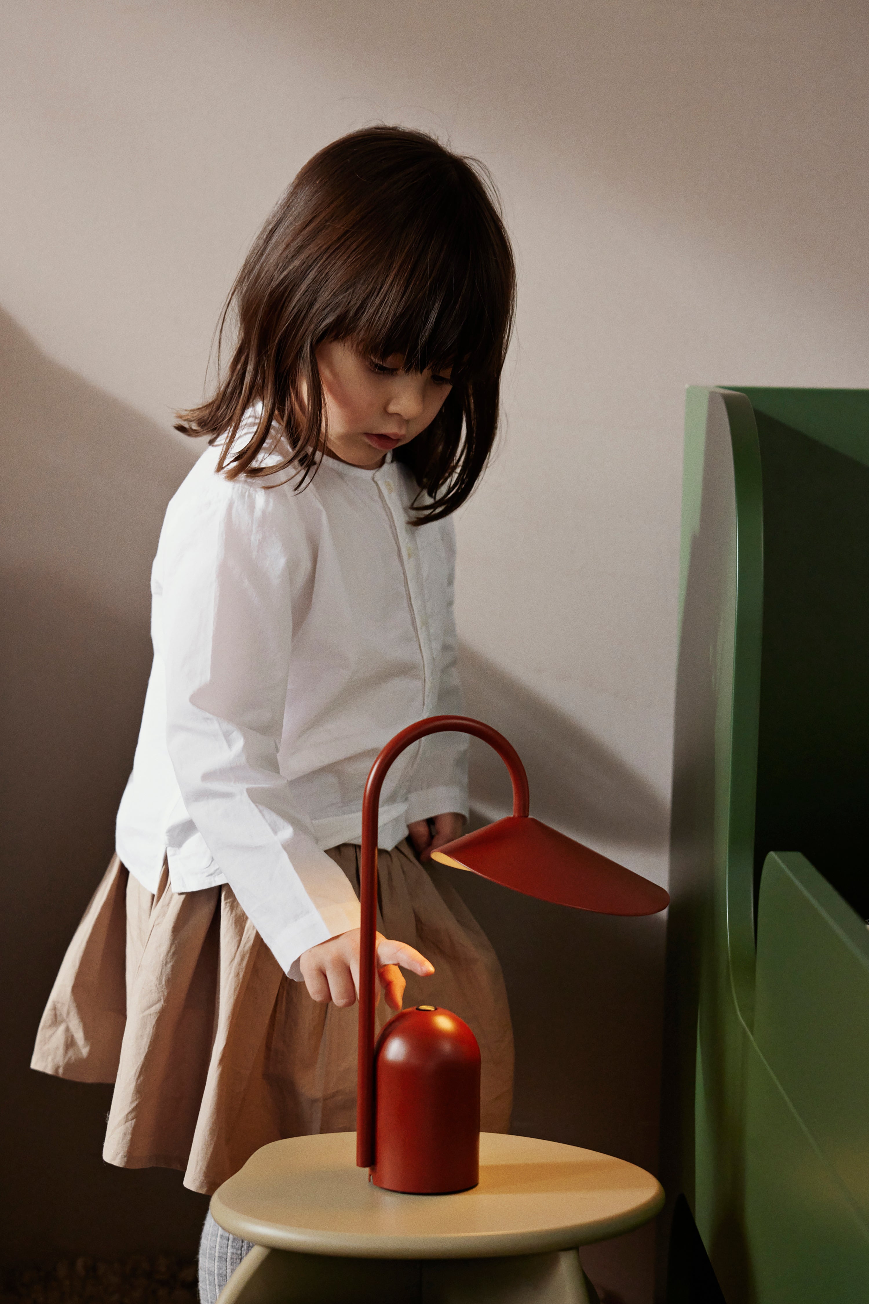 Tragbare Lampe Arum rot