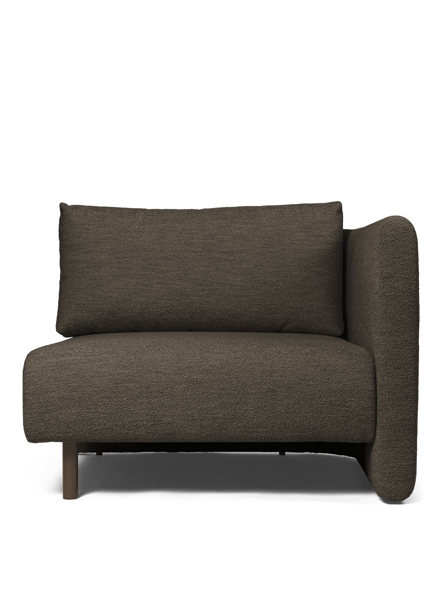 Dase modular sofa - soft bouclé dark brown