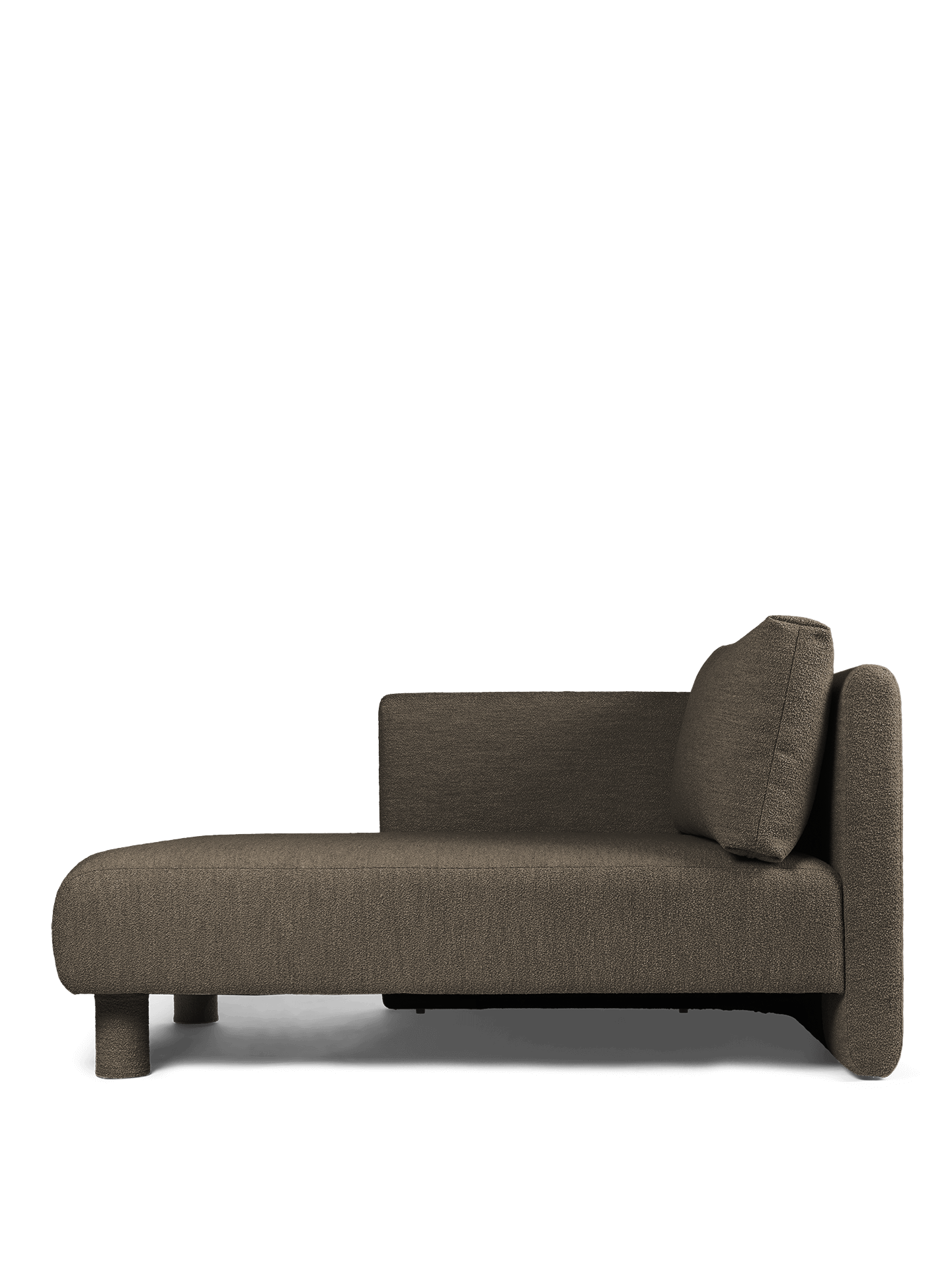 Dase modular sofa - left -handed soft bouclé dark brown