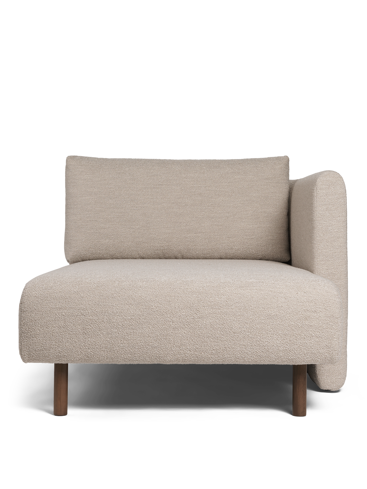 DASE modular sofa - Right -handed soft bouclé beige