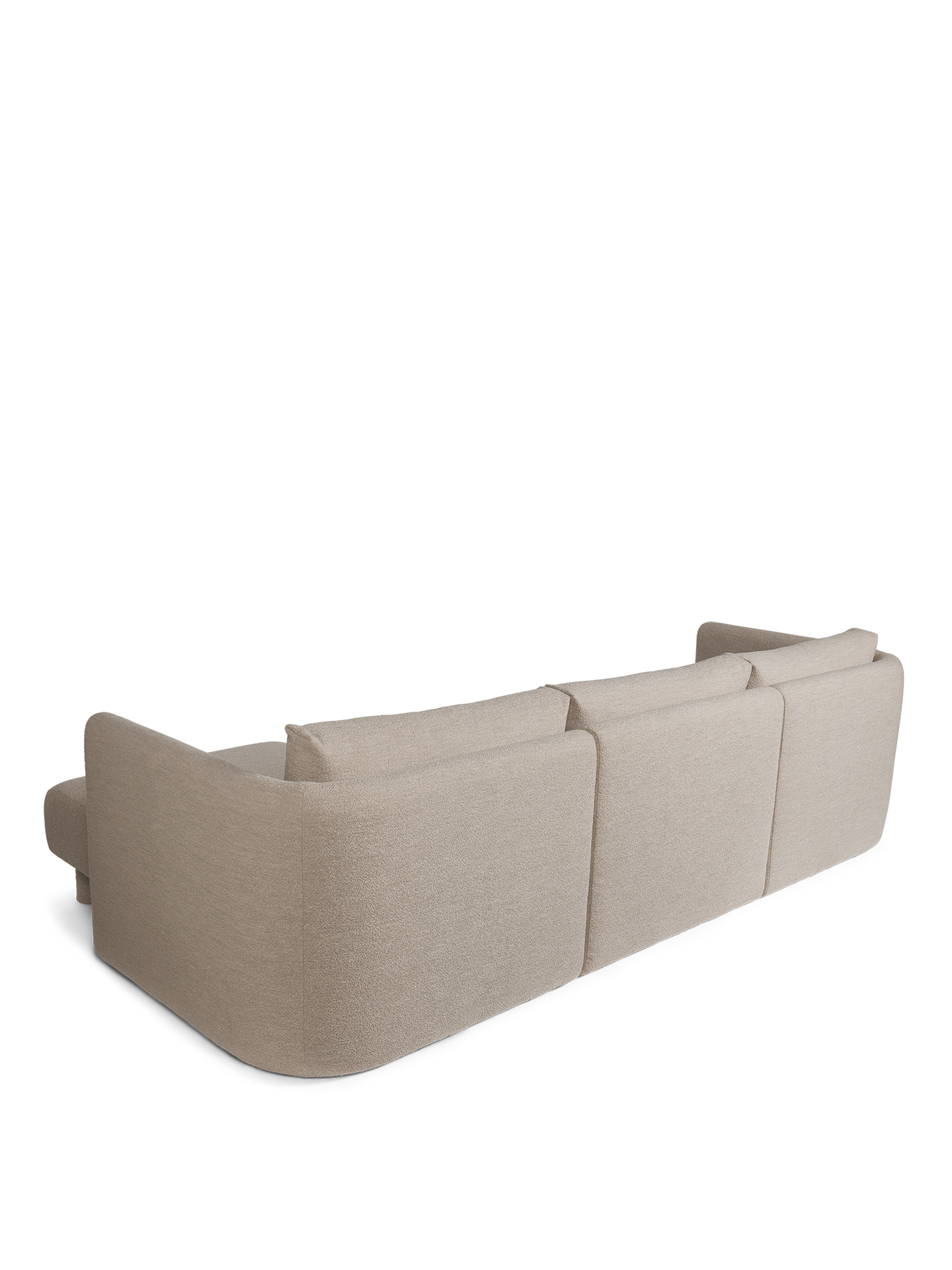 DASE modular sofa - Right -handed soft bouclé beige