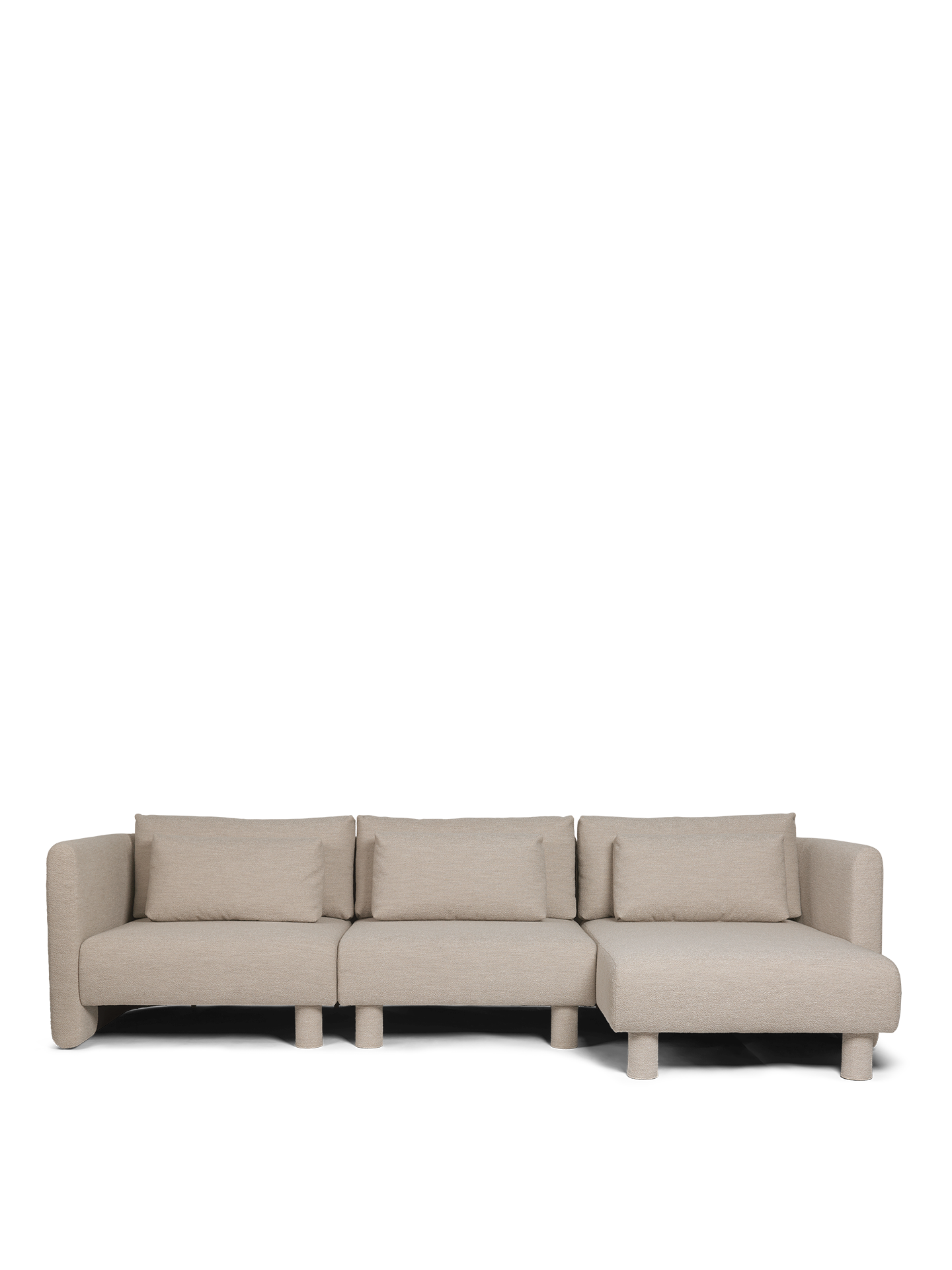 DASE modular sofa - Right -handed soft bouclé beige