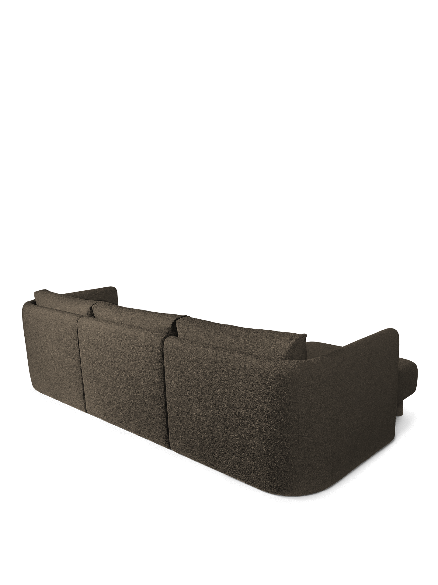Dase modular sofa - soft bouclé dark brown