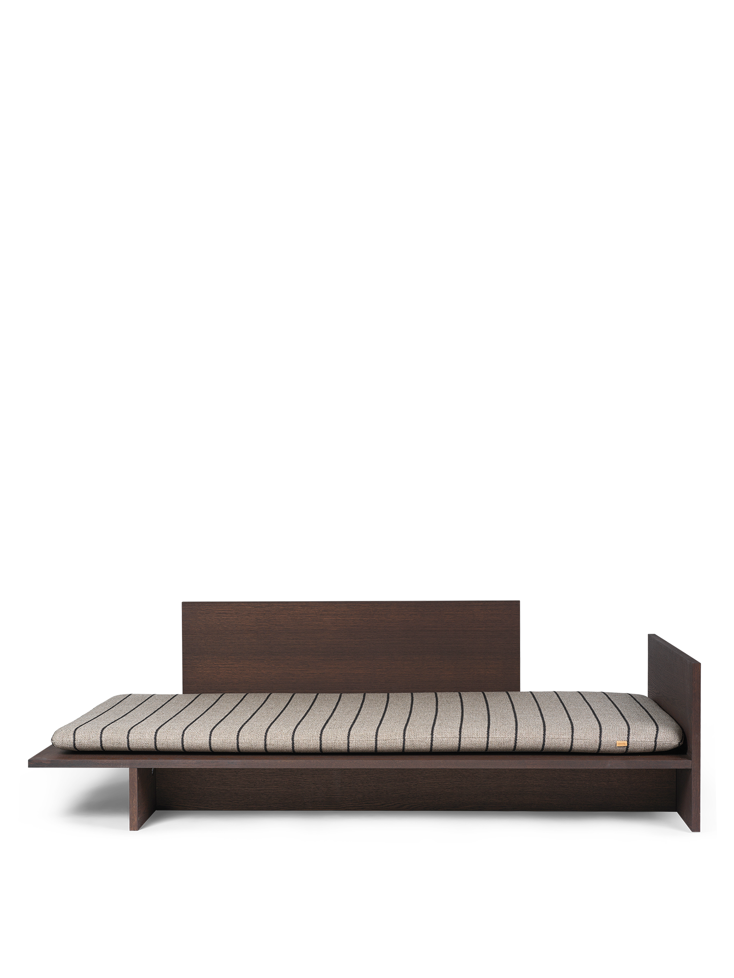 Dark oak wood sofa