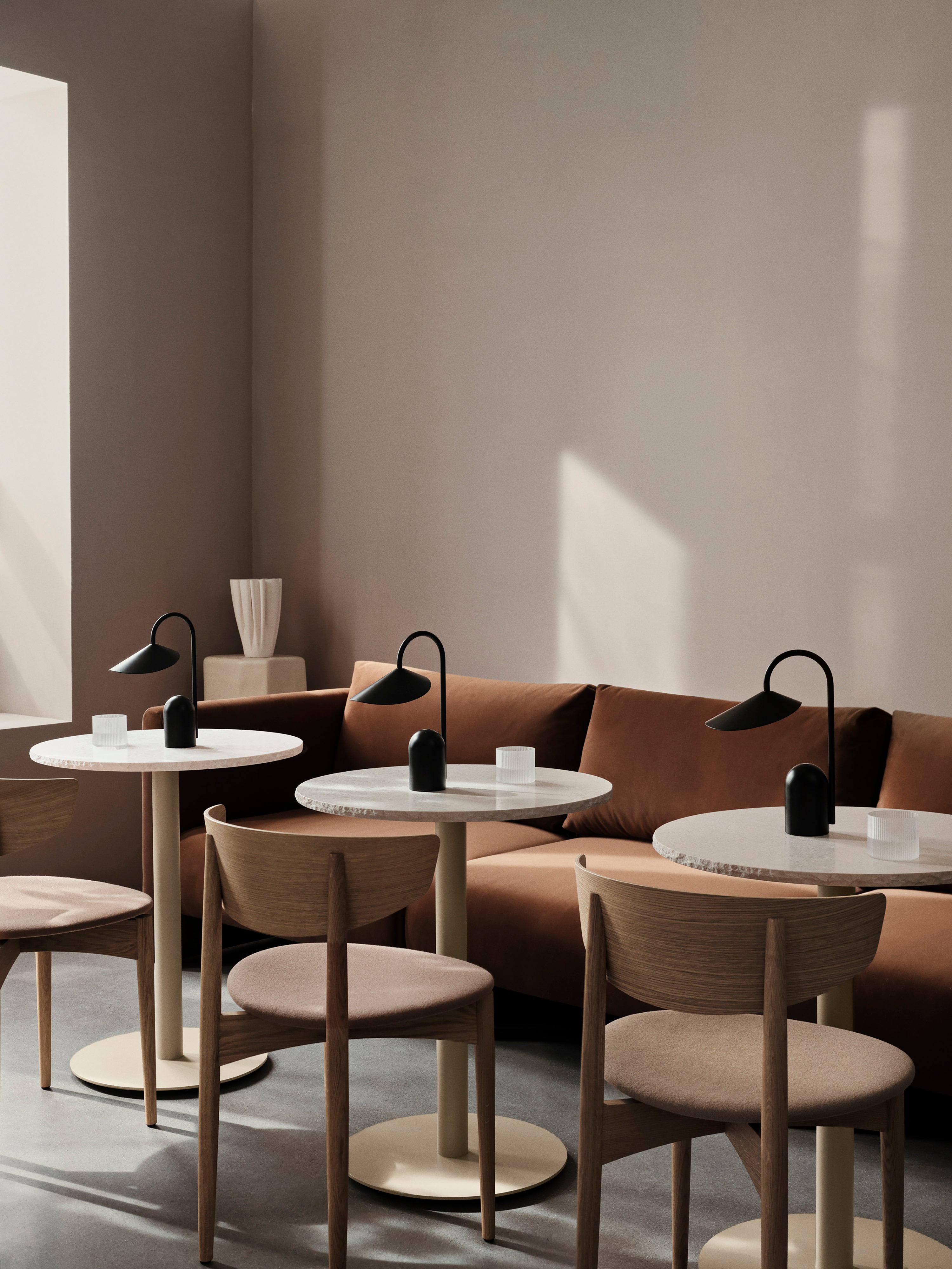 Runde Tisch Mineral beige Basis