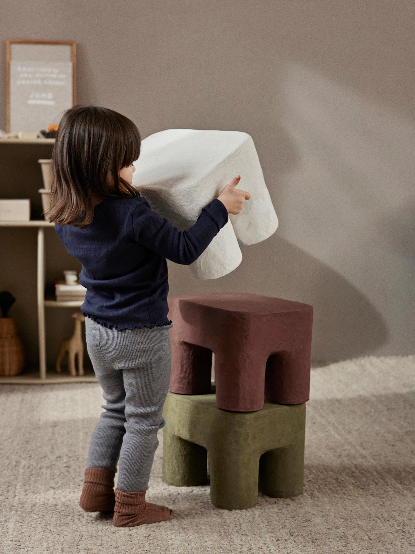 PODO stool in reddish-brown