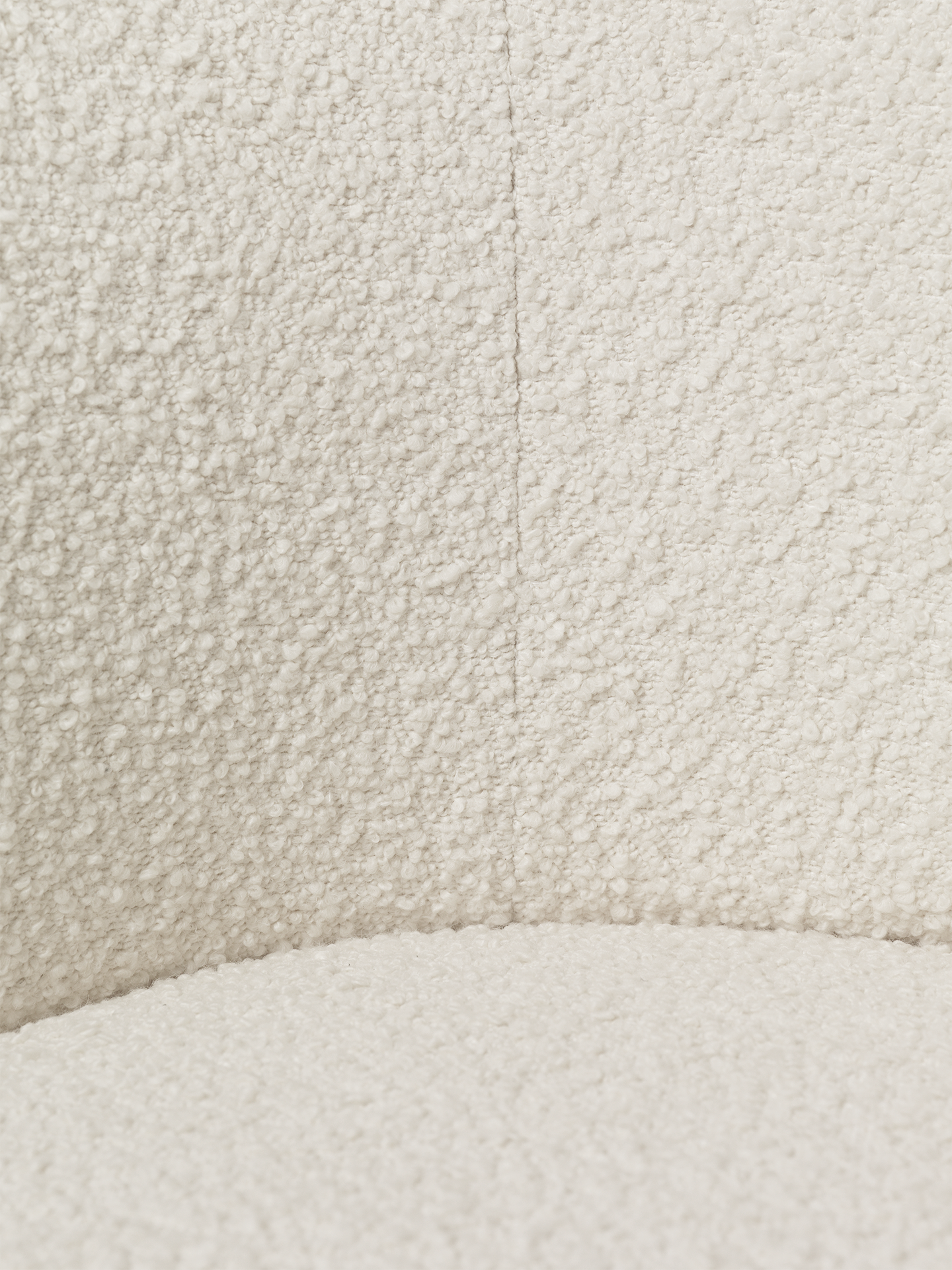 Chair with armrests Rico Nordic Bouclé broken white with beige base