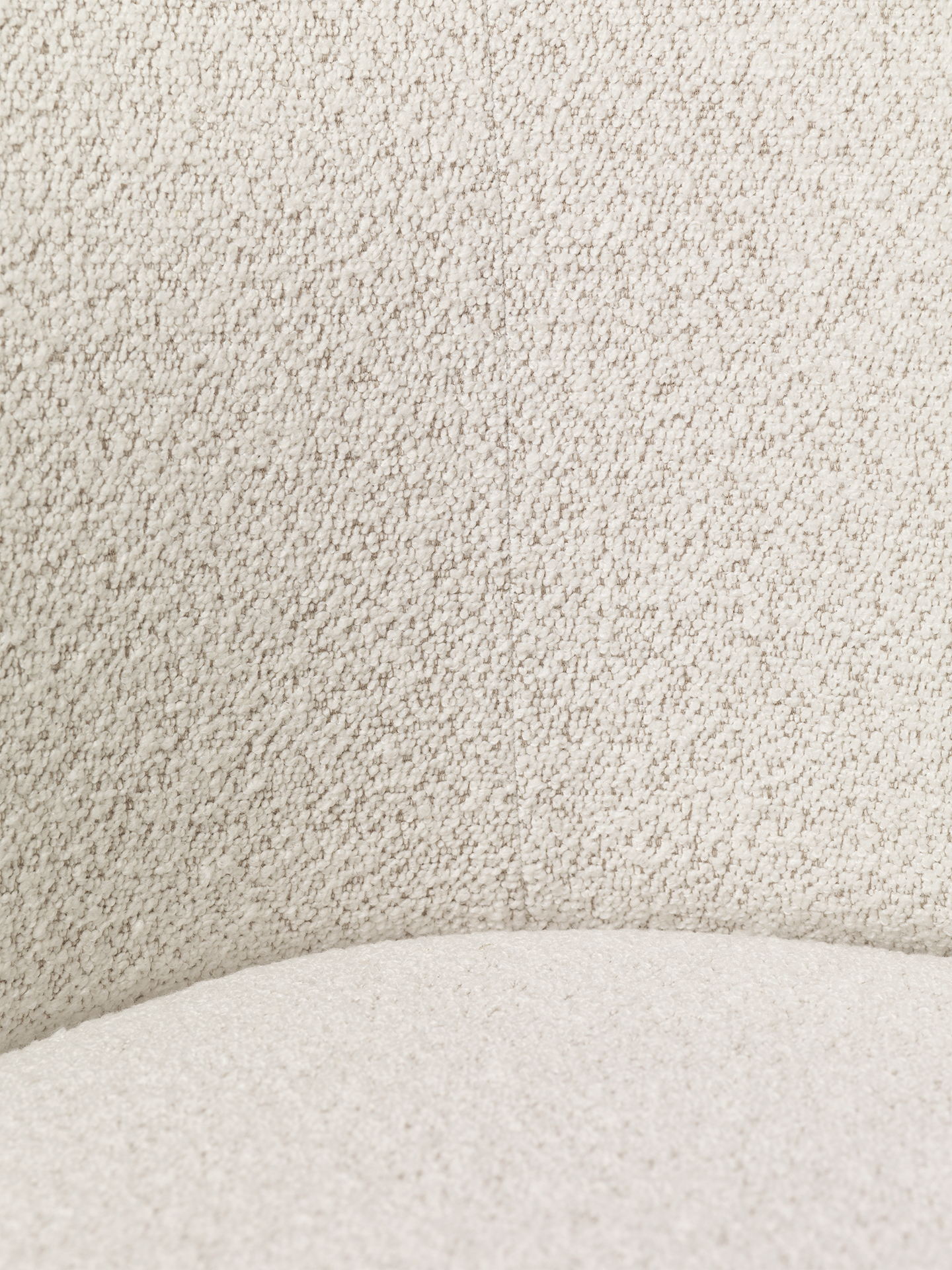 Stuhl mit Armlehnen Rico Soft Bouclé gebrochen weiß mit beige Basis