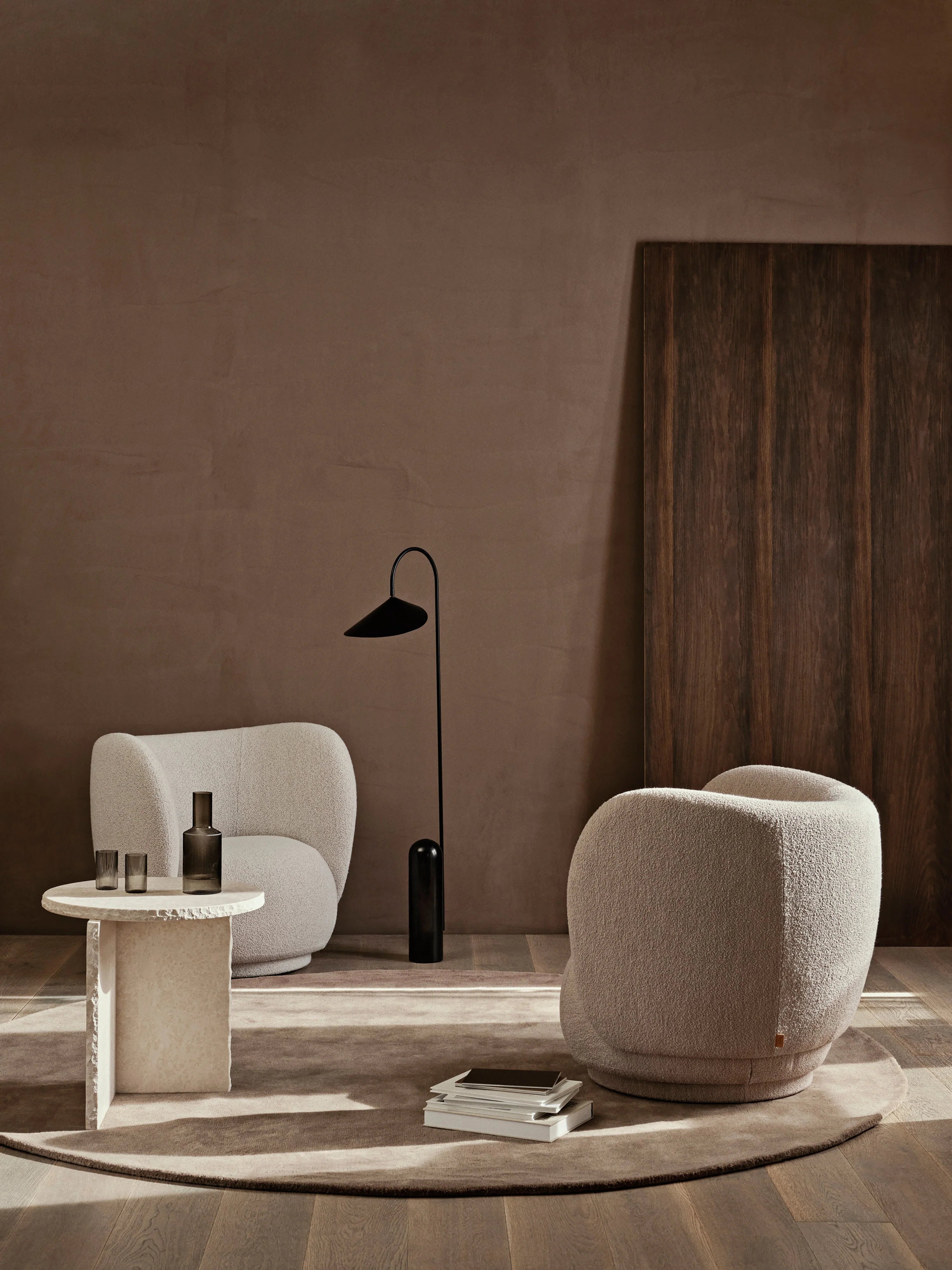 RICO LOUNGE Armchair Autumn brown