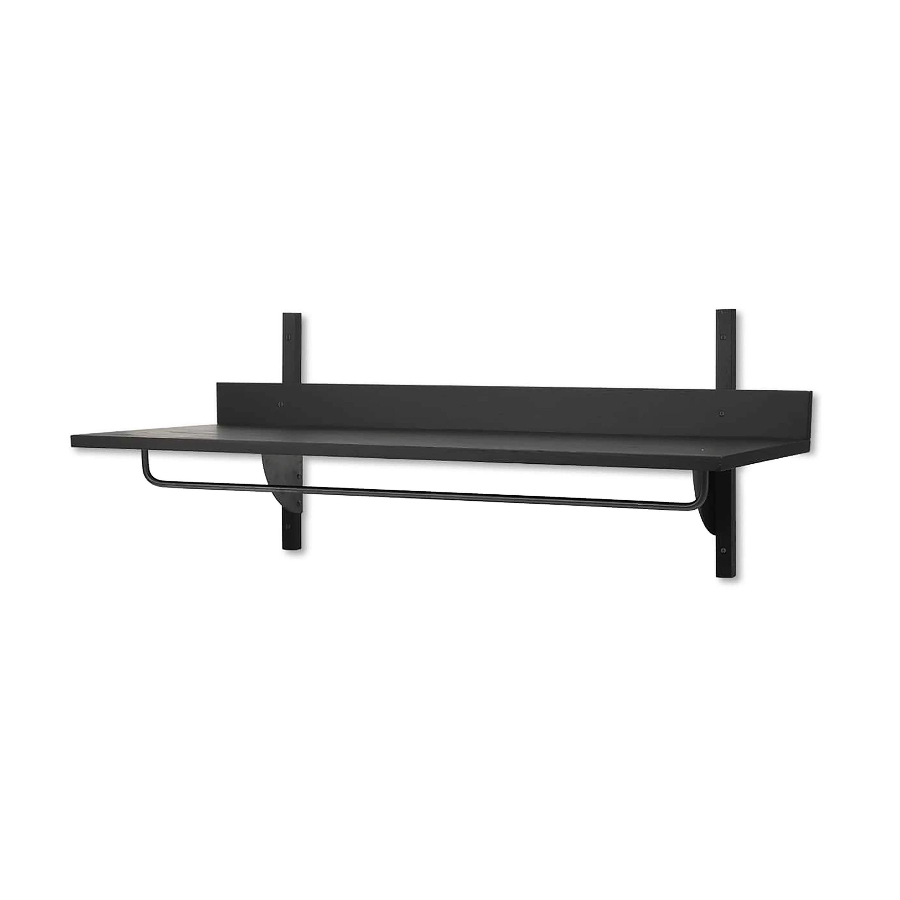 SECTOR RACK SHELF shelf with railing black ash veneer