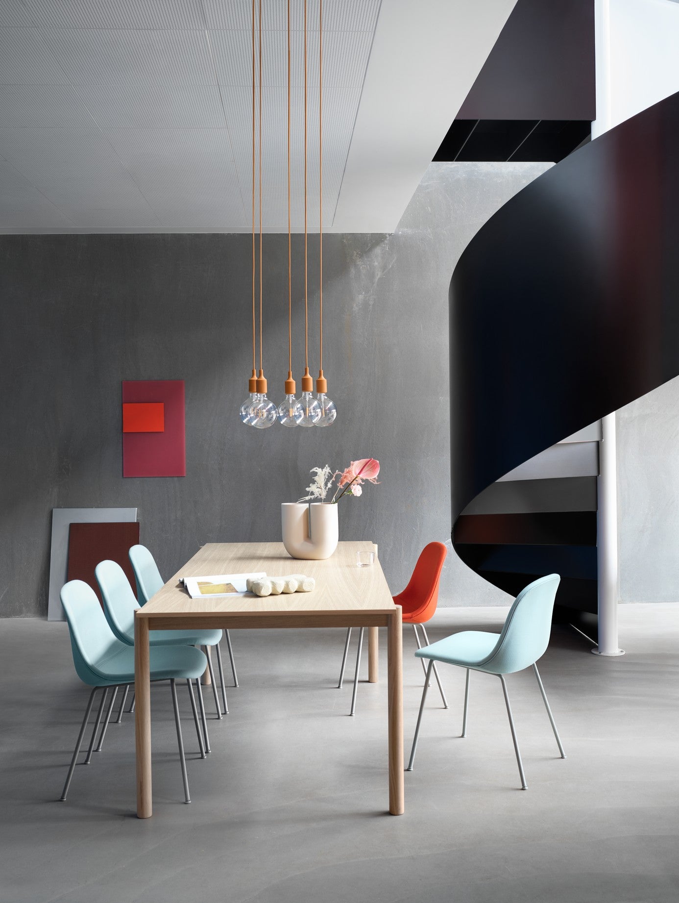 E27 orange pendant lamp