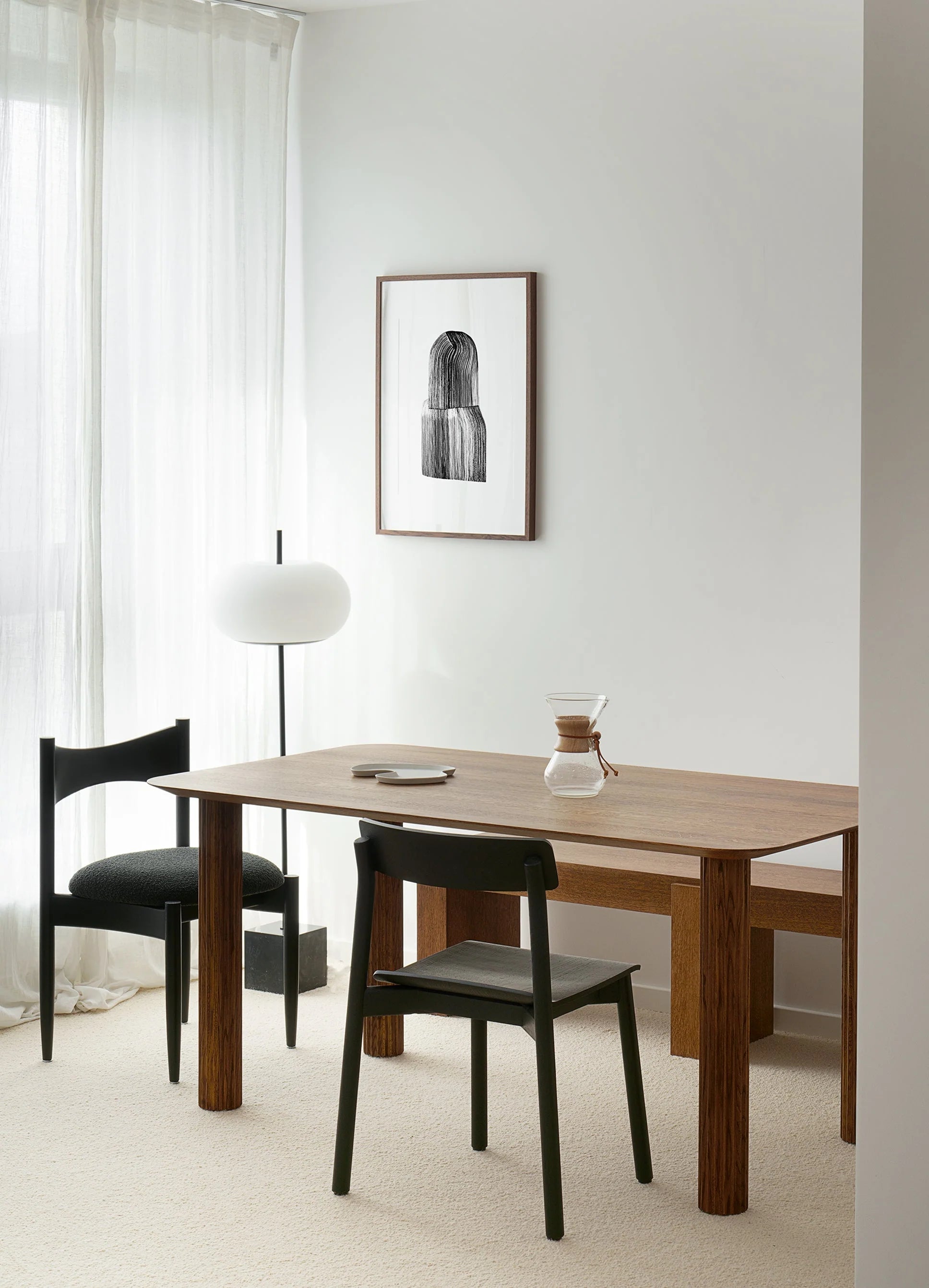 PILLAR Table Black Ash Wood