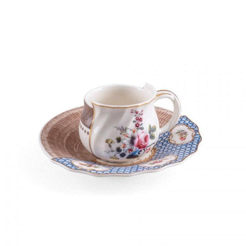 Filiżanka ze spodkiem HYBRID DJENNE porcelanowy Seletti Eye on Design