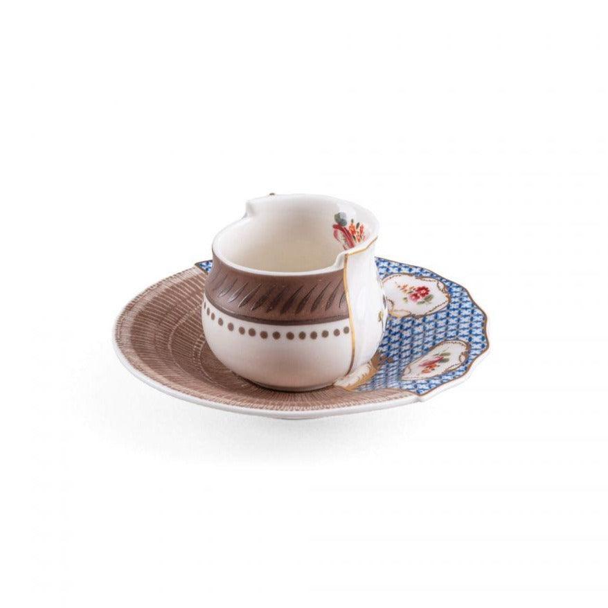 Filiżanka ze spodkiem HYBRID DJENNE porcelanowy Seletti Eye on Design