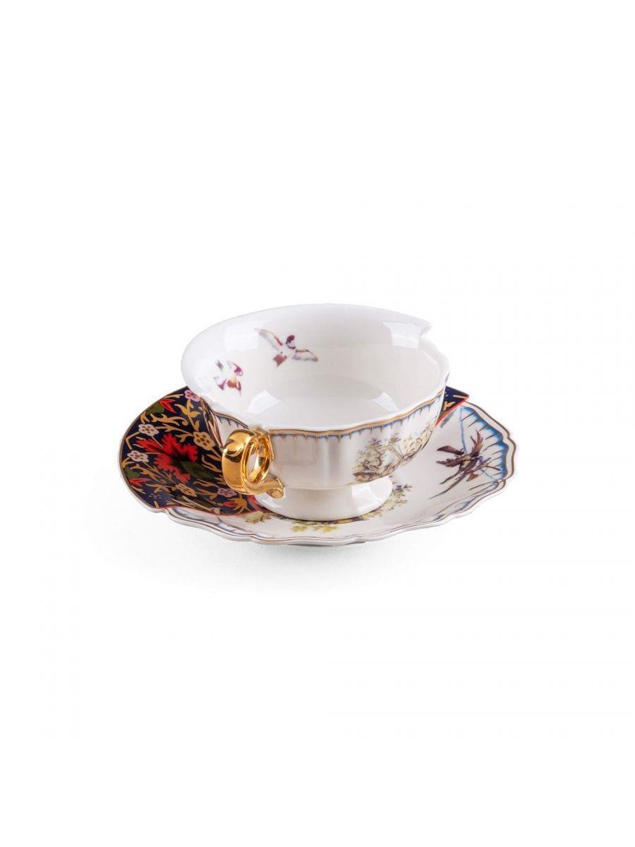 Filiżanka ze spodkiem HYBRID KANNAUJ porcelanowy Seletti Eye on Design