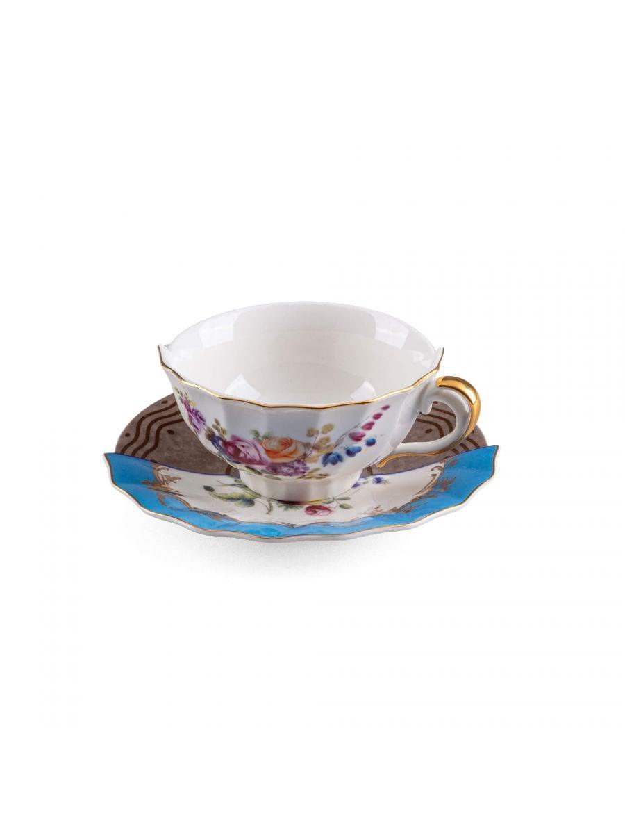 Filiżanka ze spodkiem HYBRID KERMA porcelanowy Seletti Eye on Design