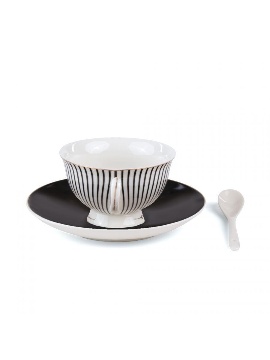 Filiżanka ze spodkiem i łyżeczką TARIN - CERERE porcelanowy Seletti Eye on Design