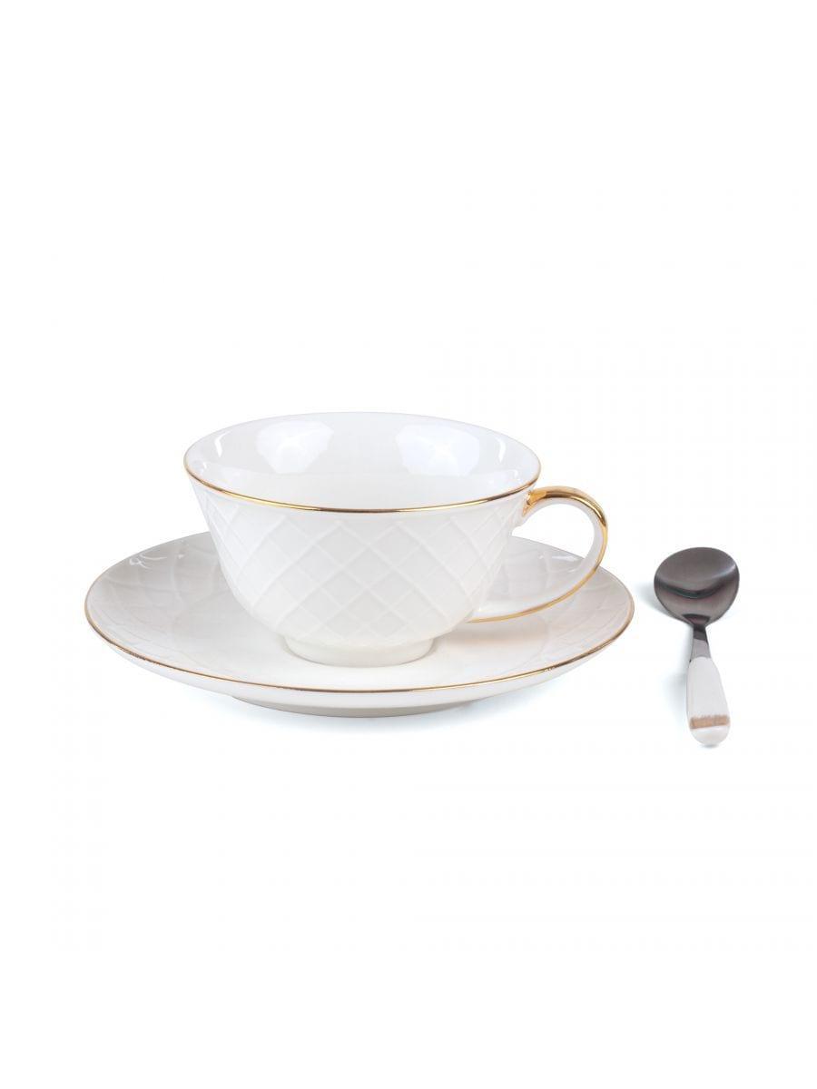 Filiżanka ze spodkiem i łyżeczką TARIN - PROSERPINA porcelanowy Seletti Eye on Design