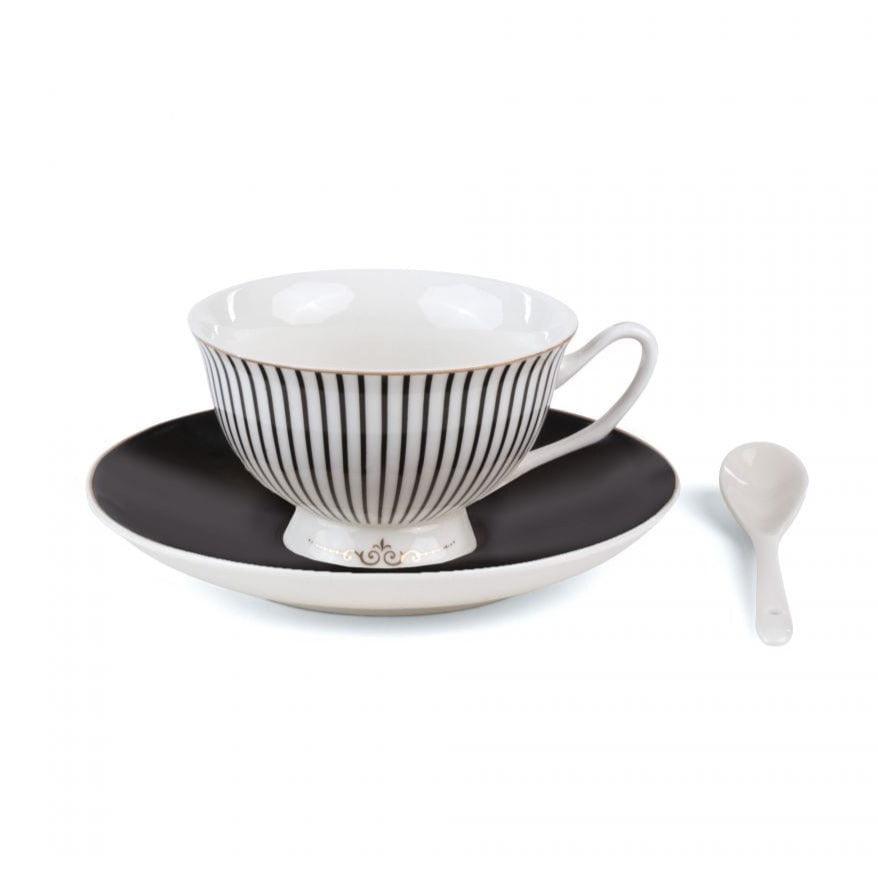 Filiżanka ze spodkiem i łyżeczką TARIN - TACITA porcelanowy Seletti Eye on Design