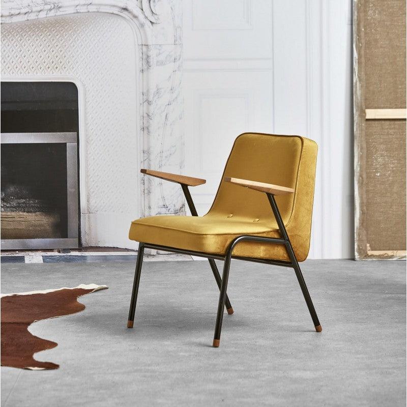 Fotel 366 METAL beżowy w tkaninie Boucle Creme 366 concept Eye on Design
