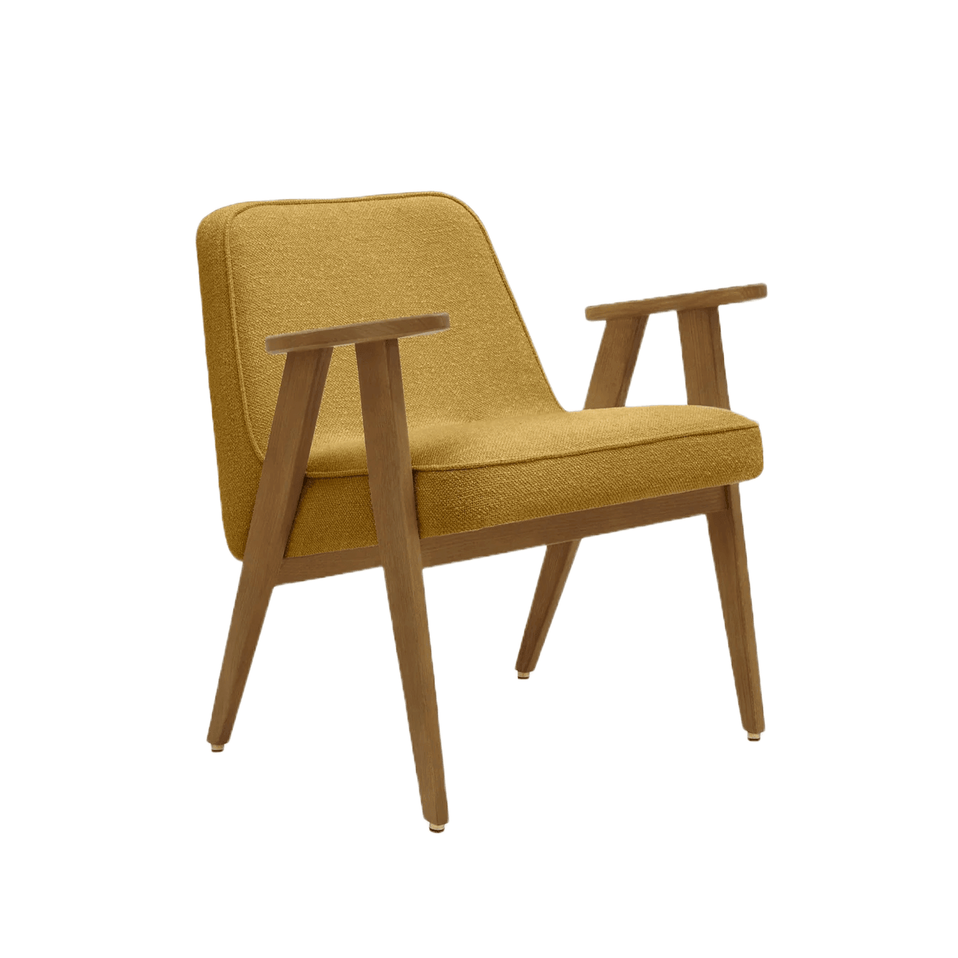 Fotel 366 żółty w tkaninie Boucle Mustard 366 concept Eye on Design
