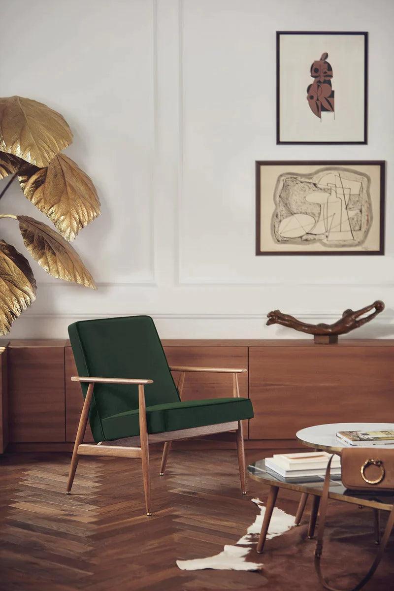 Fotel 366 żółty w tkaninie Boucle Mustard 366 concept Eye on Design