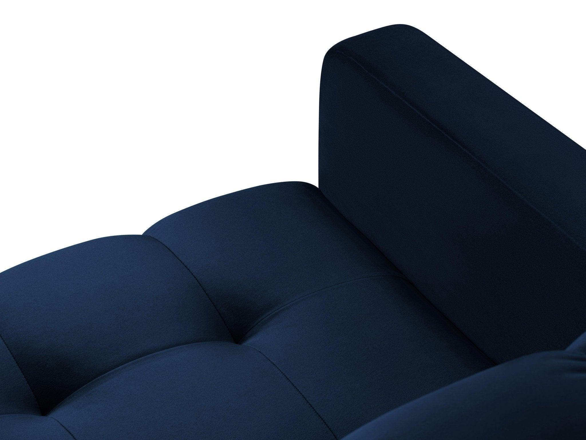 Fotel aksamitny BALI granat królewski z czarną podstawą Cosmopolitan Design Eye on Design