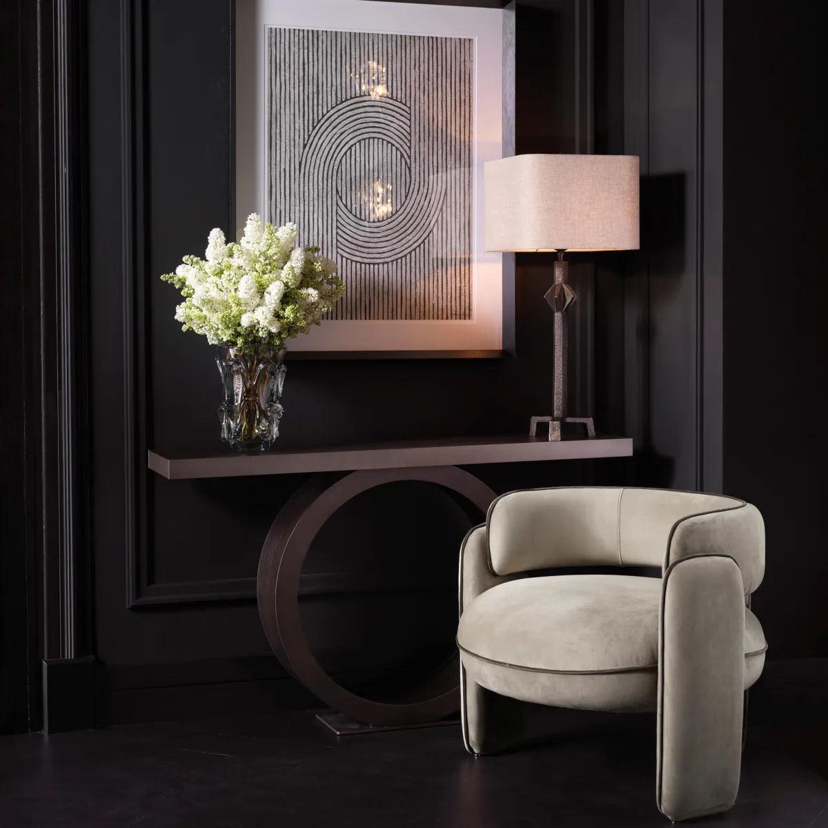 Fotel aksamitny CHAPLIN szary Eichholtz Eye on Design
