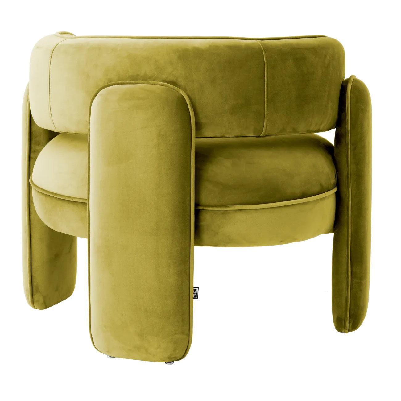 Fotel aksamitny CHAPLIN zielony Eichholtz Eye on Design