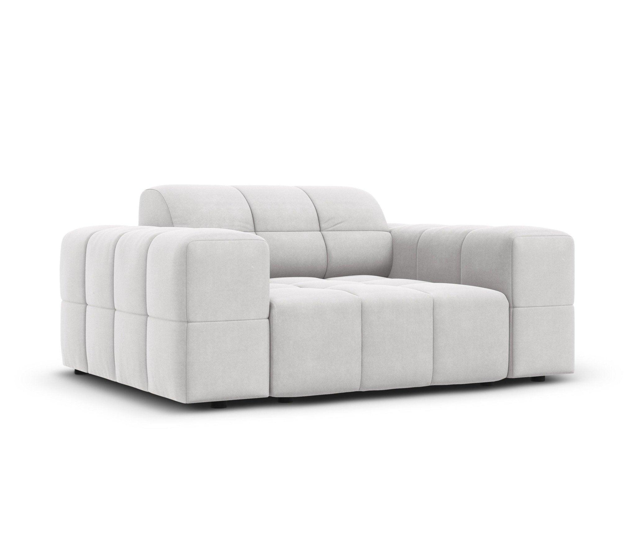 Fotel aksamitny CHICAGO jasnoszary Cosmopolitan Design Eye on Design