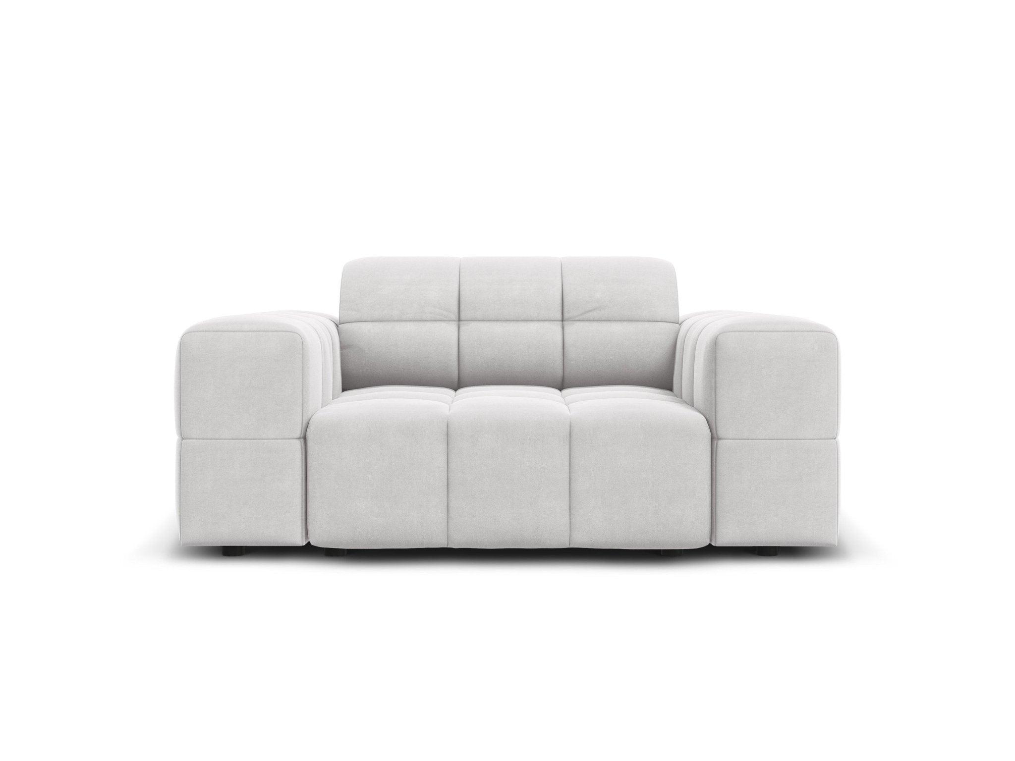 Fotel aksamitny CHICAGO jasnoszary Cosmopolitan Design Eye on Design