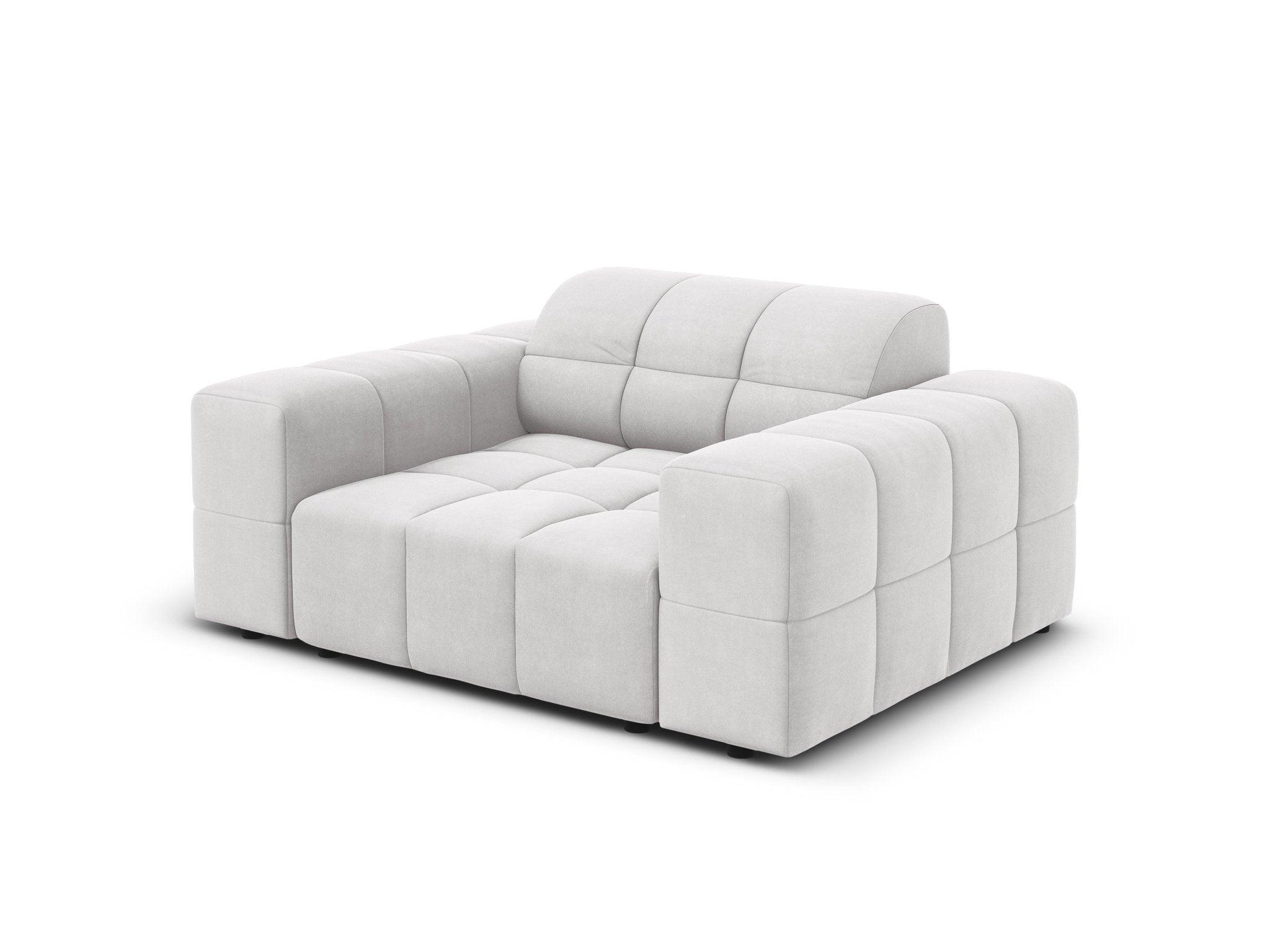 Fotel aksamitny CHICAGO jasnoszary Cosmopolitan Design Eye on Design