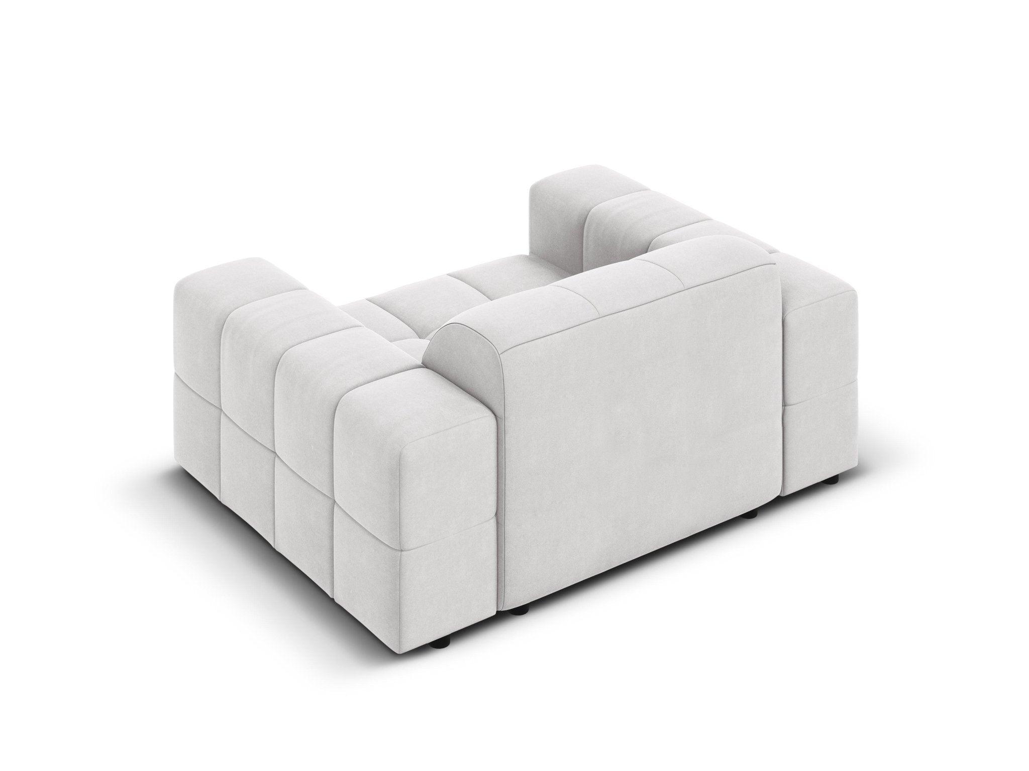 Fotel aksamitny CHICAGO jasnoszary Cosmopolitan Design Eye on Design