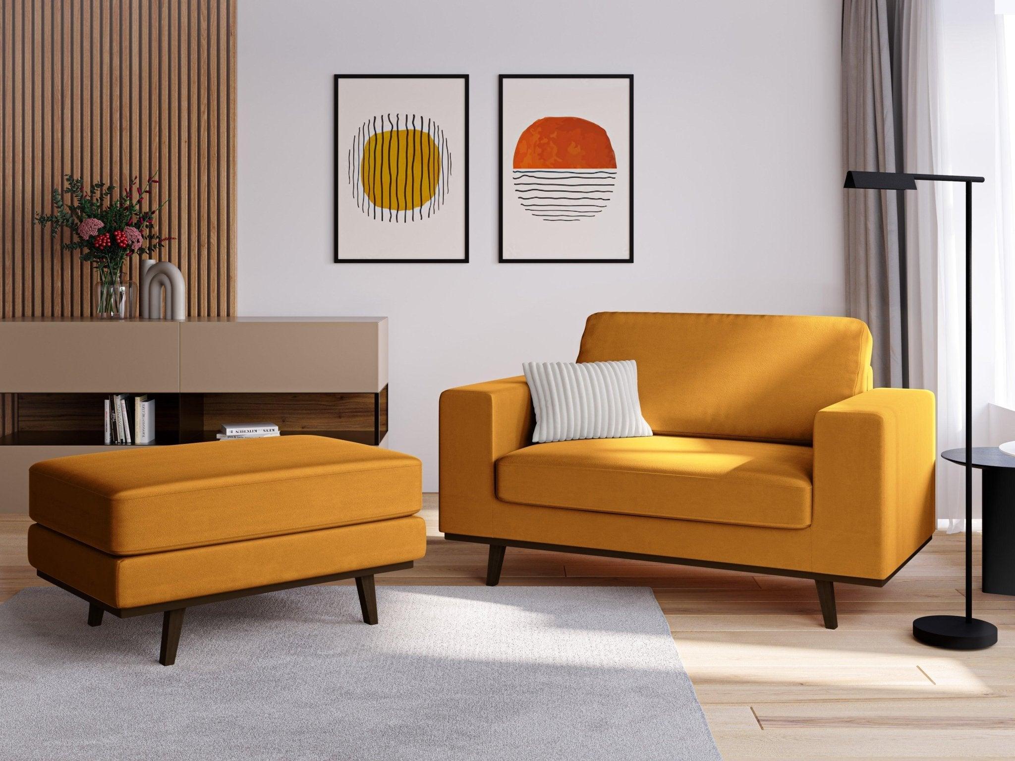 Fotel aksamitny HEBE żółty Mazzini Sofas Eye on Design