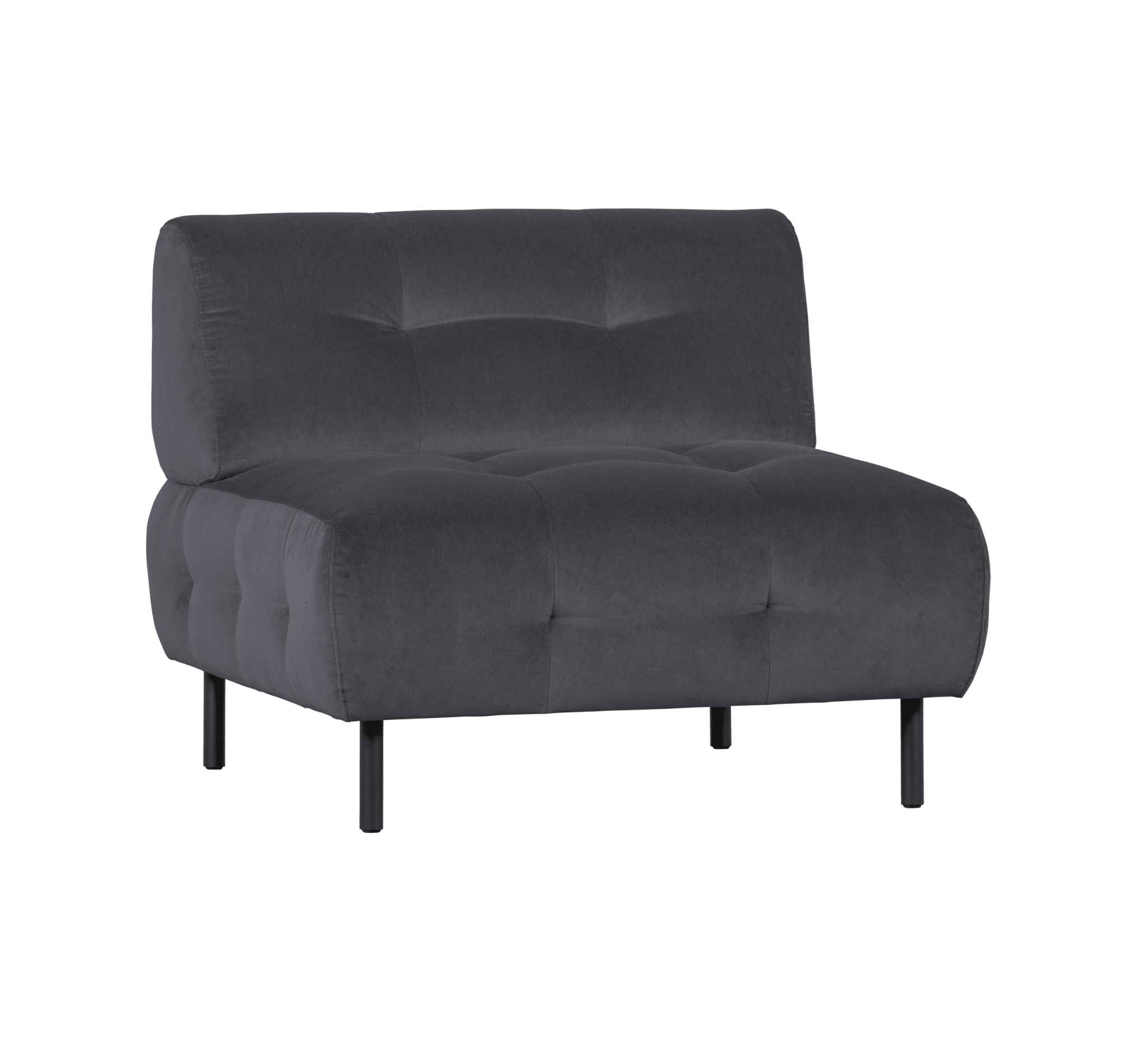 Fotel aksamitny LLOYD ciemnoszary Woood Exclusive Eye on Design